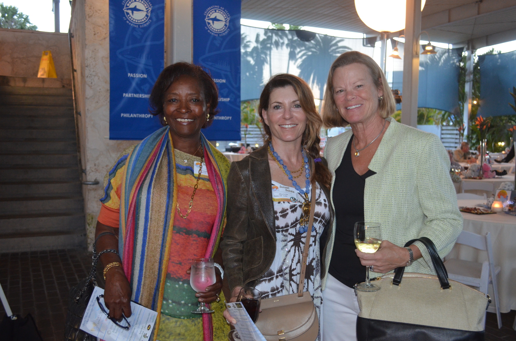 Clemme Cash, Ellen Levine and Betsy Winder at last year's Sunset Soiree.