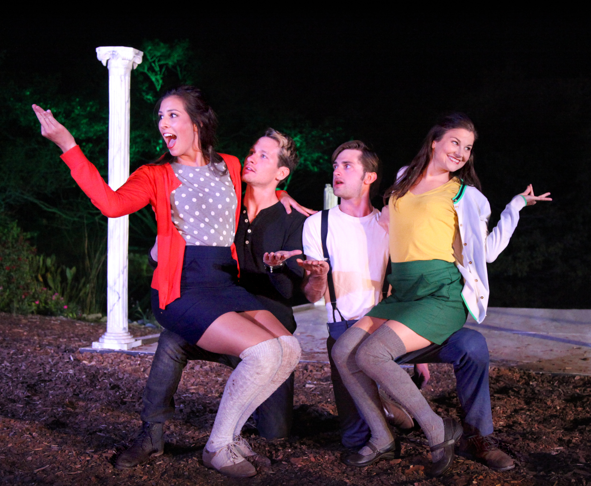 Colleen Lafeber, Dustin Babin, Nolan Hennelly and Amber Lageman in the FSU/Asolo Conservatory's production of 