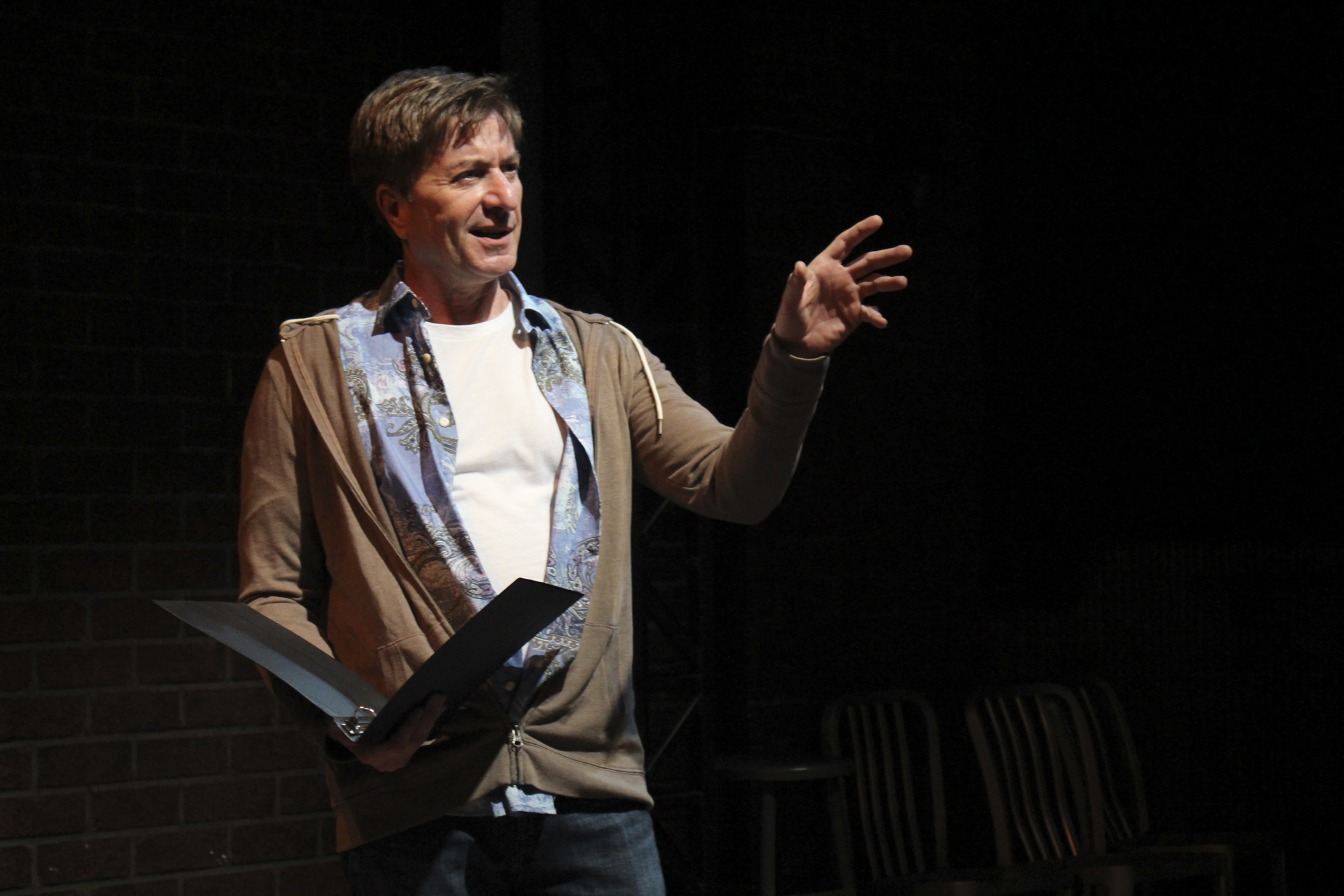 Jeffrey Plunkett and the rest of the cast produce a stripped-down reading, focusing on the stories over the  performance.