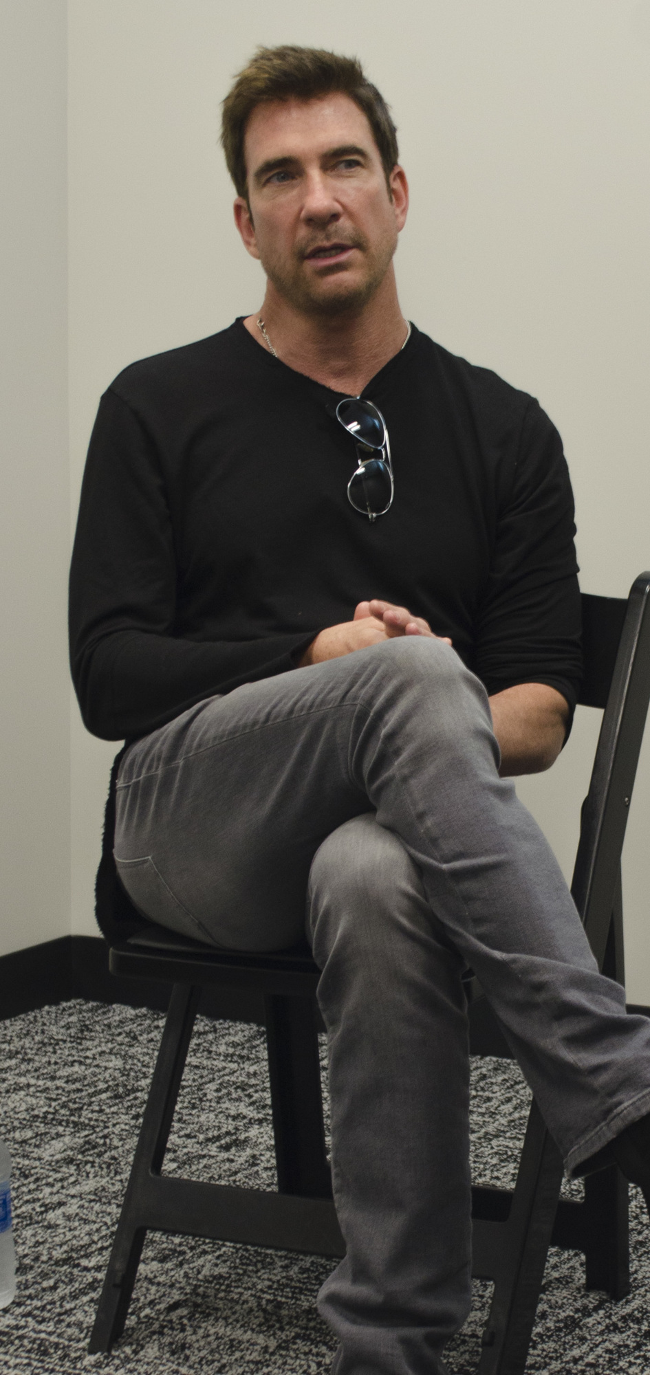 Dylan McDermott visited the new Ringling Studio Complex on April 28. Photo by Rich Schineller