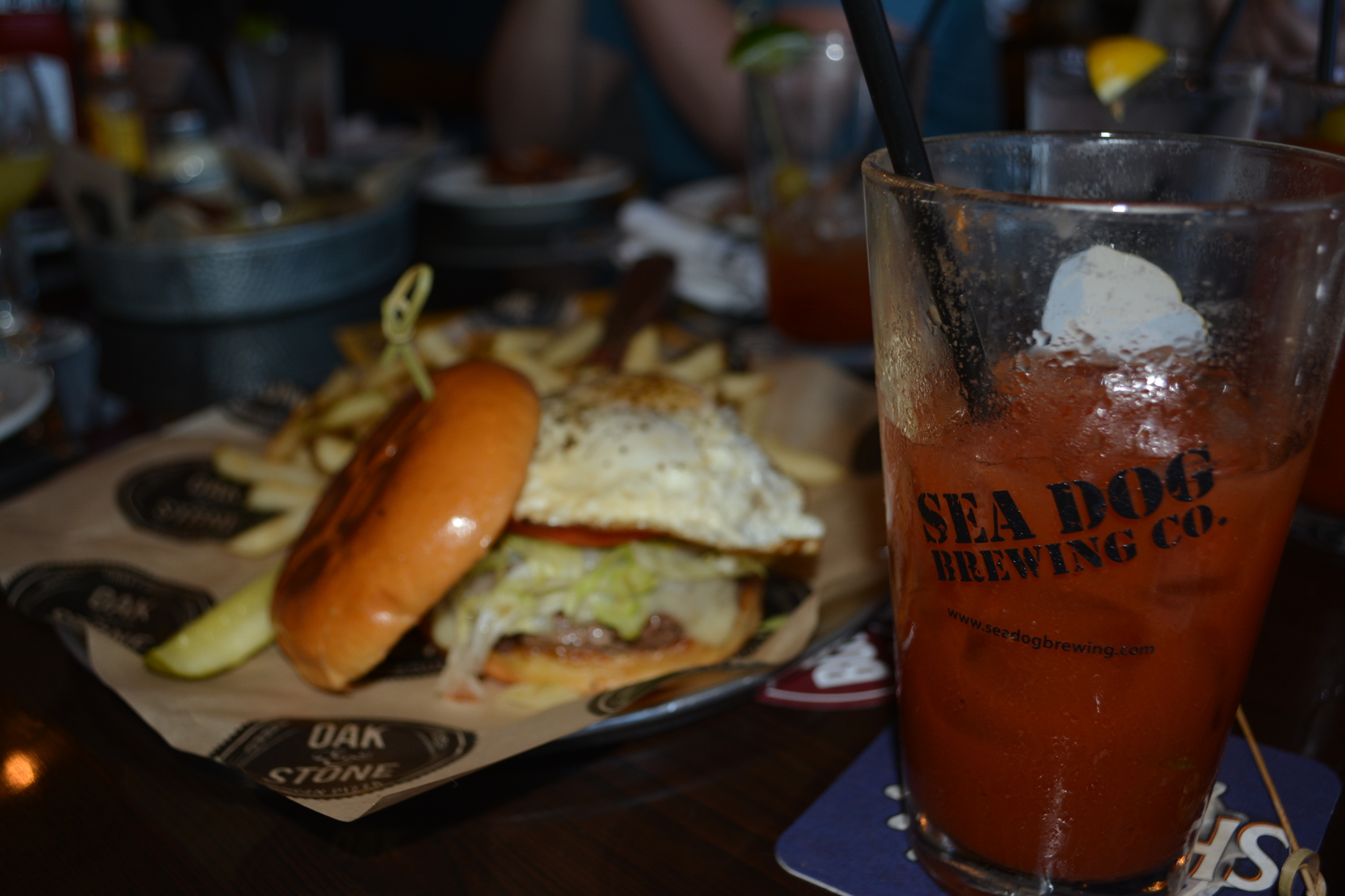 Let their be blood. A bottomless Bloody Mary and a bloody burger sounds like a great start to any Sunday.