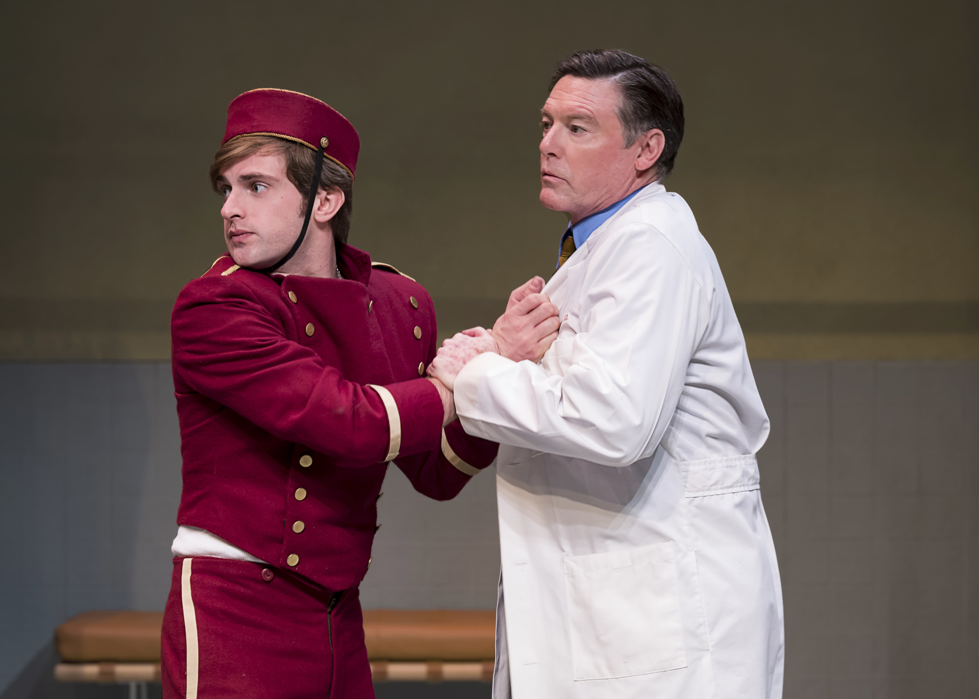 Nolan Hennelly and David Kortemeier act in the FSU/Asolo Conservatory for Actor Training's Dog Days Theatre production of 