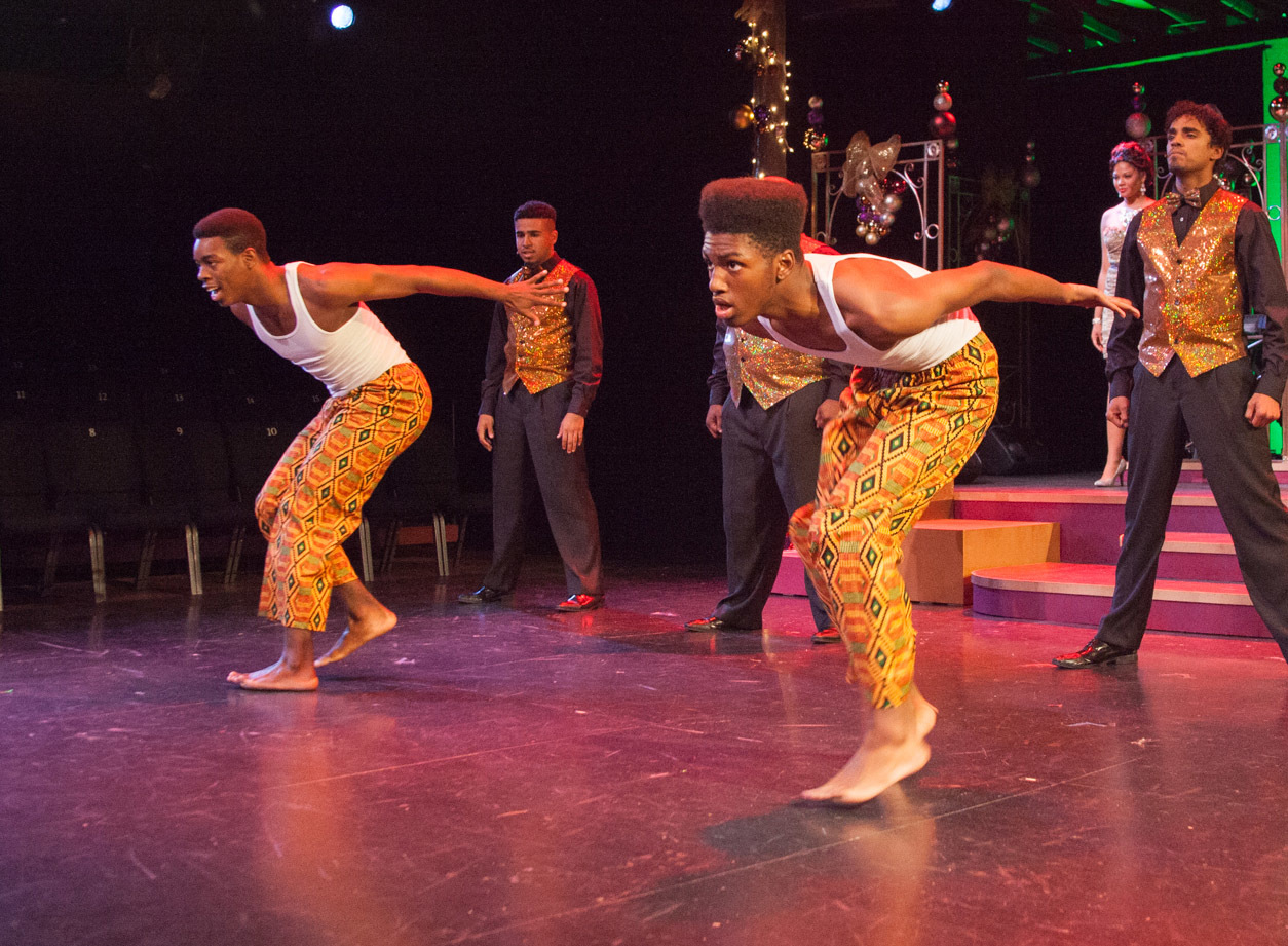 Joshua Thompson and Derric Gobourne Jr. dance in “A Motown Christmas” in December 2015. Courtesy photo 