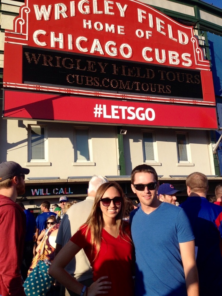 Kirsten and her fiance, Trevor Lovett, went to a Cubs game this summer but Kirsten didn't care for the hustle and bustle of a big city. Courtesy photo