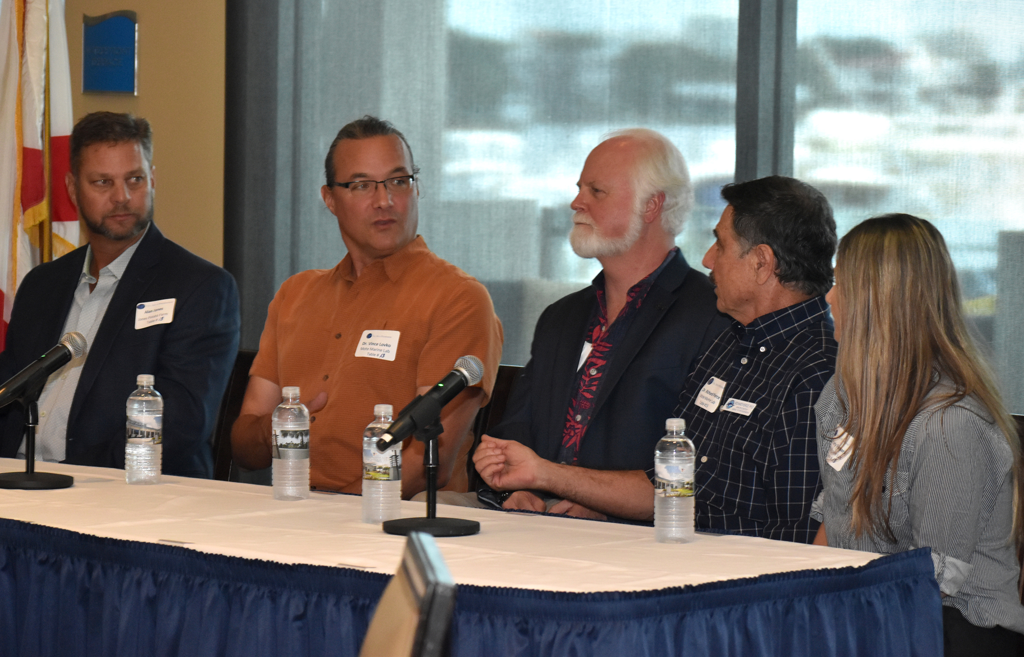 The panel addressed audience questions regarding red tide and what can be done to help.