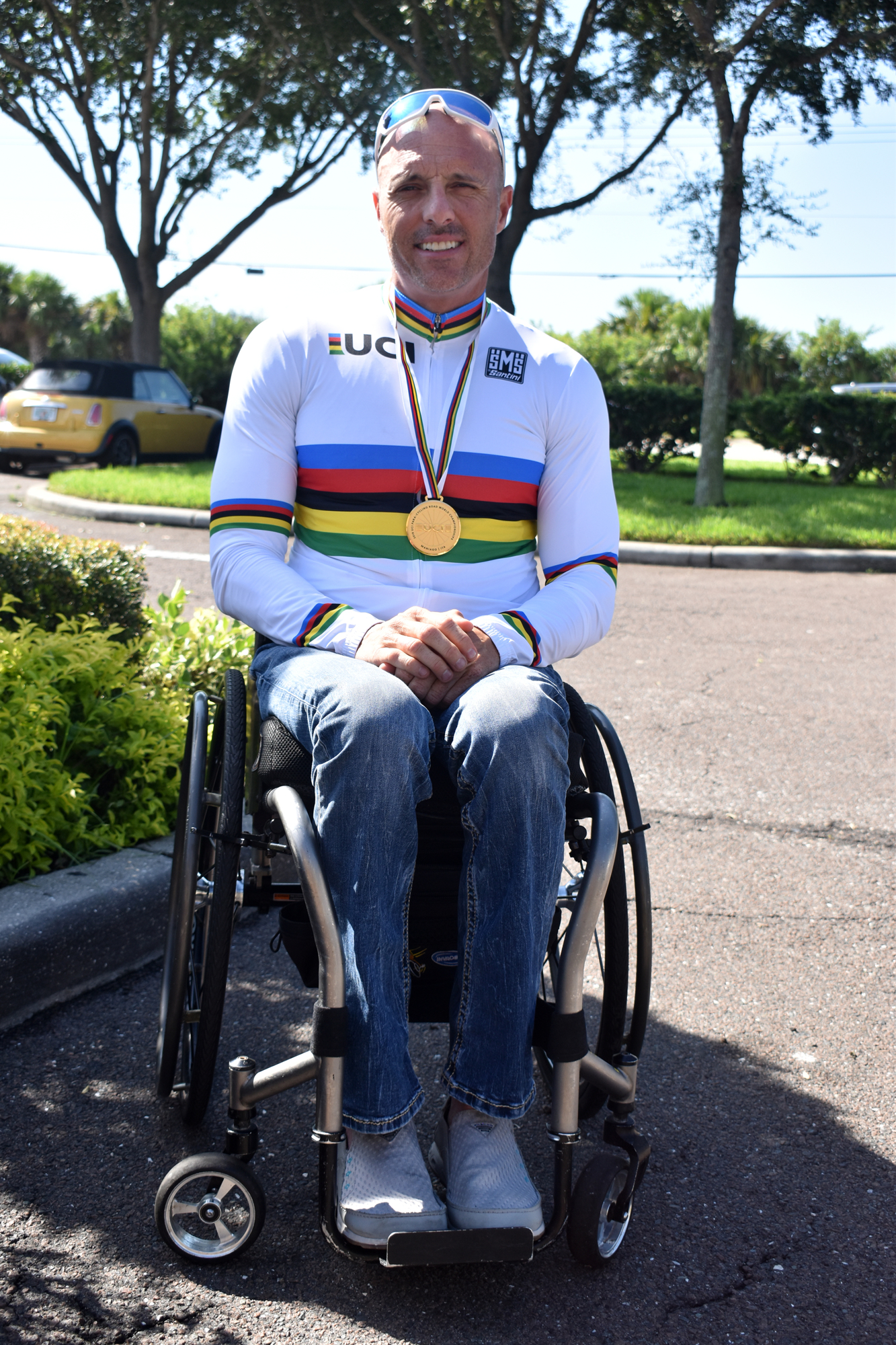 Most recently, Randall competed at the World Championships in Italy, which his hand cycling relay team won.
