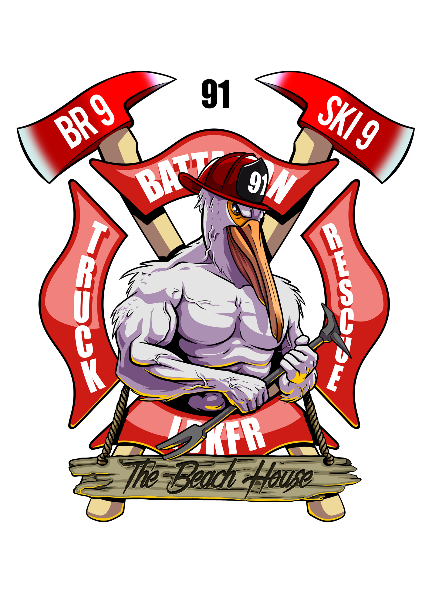 Station 91 considered using a swan, but ultimately used a pelican to represent the wildlife on the Key.Courtesy photo