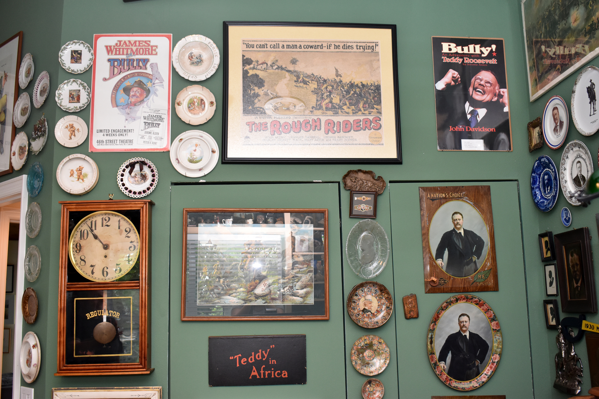 The walls of Andy Maass' office are covered in Roosevelt memorabilia. He began collecting items following an eighth grade book report.