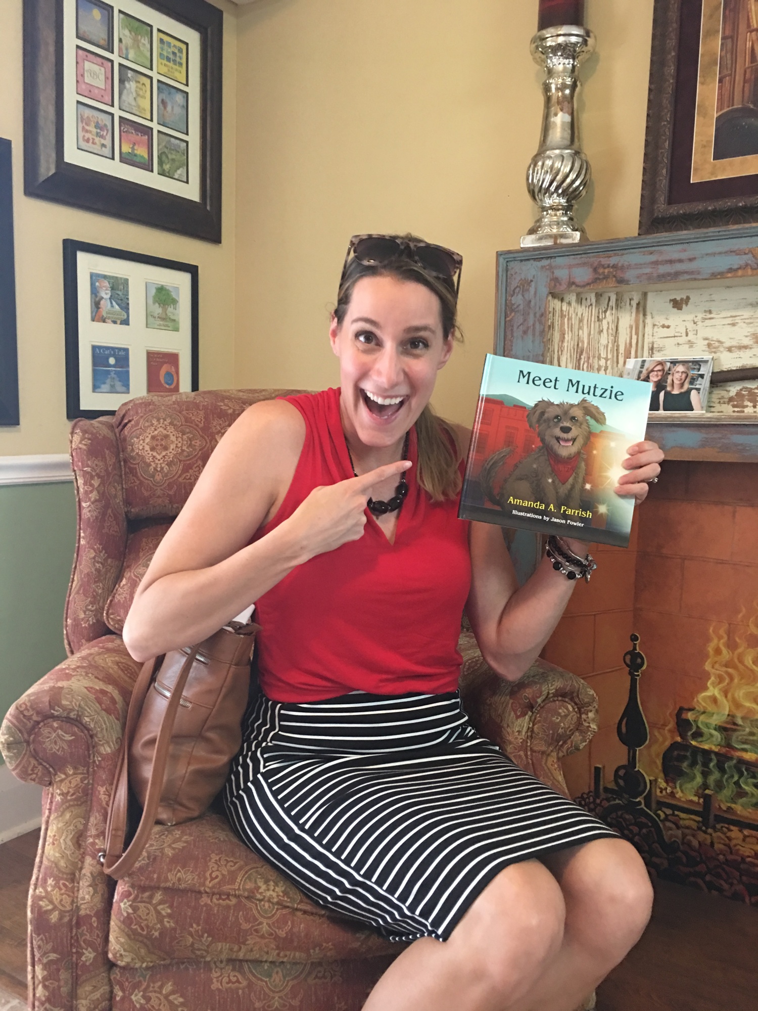 Amanda Parrish can't hold back her excitement on the day her new book 