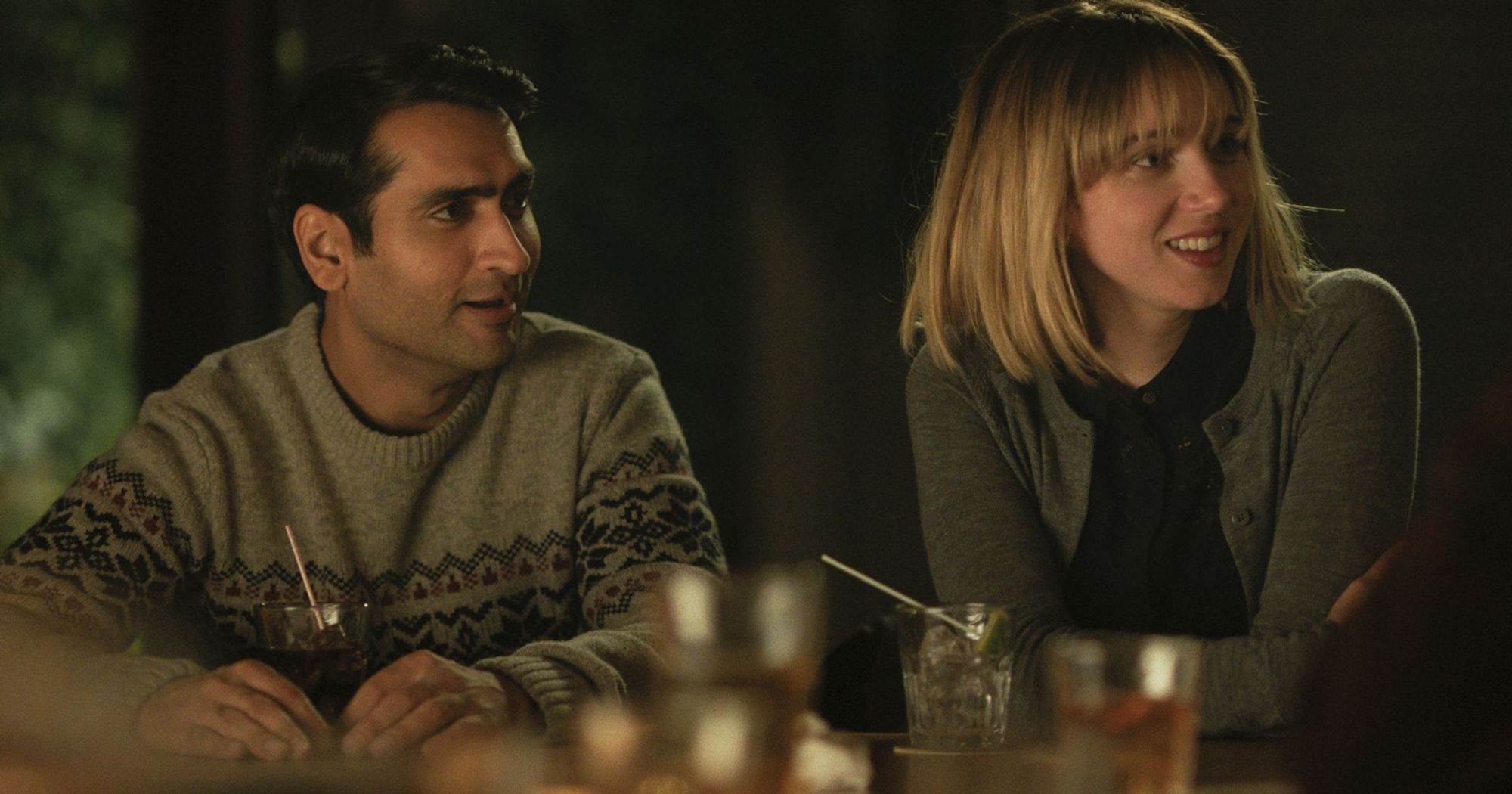 Kumail Nanjiani and Zoe Kazan in 