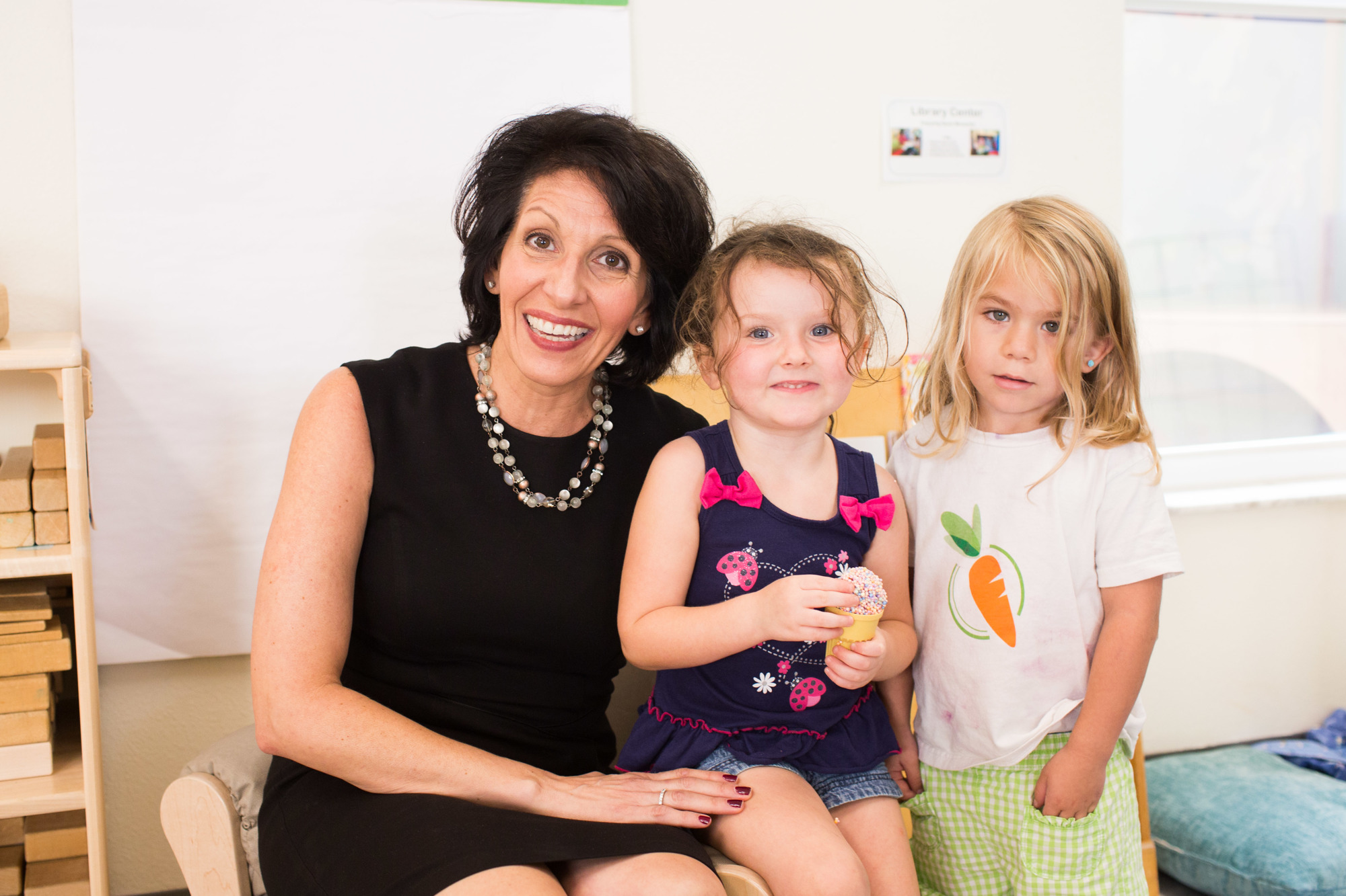 Michelle Kapreilian with two Forty Carrots children.