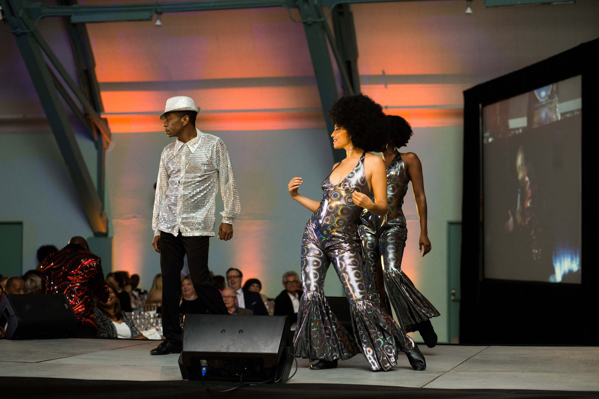 The Westcoast Black Theatre Troupe performs for audience members at the Let's Get It On gala Nov. 16.