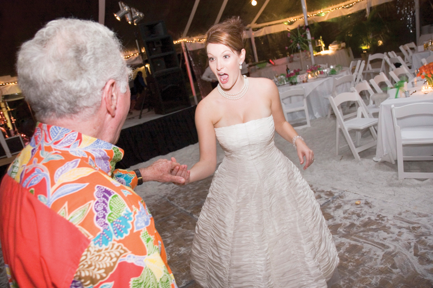 Murf Klauber and Emily Walsh share a dance at her wedding at the Colony Beach & Tennis Resort in 2006.