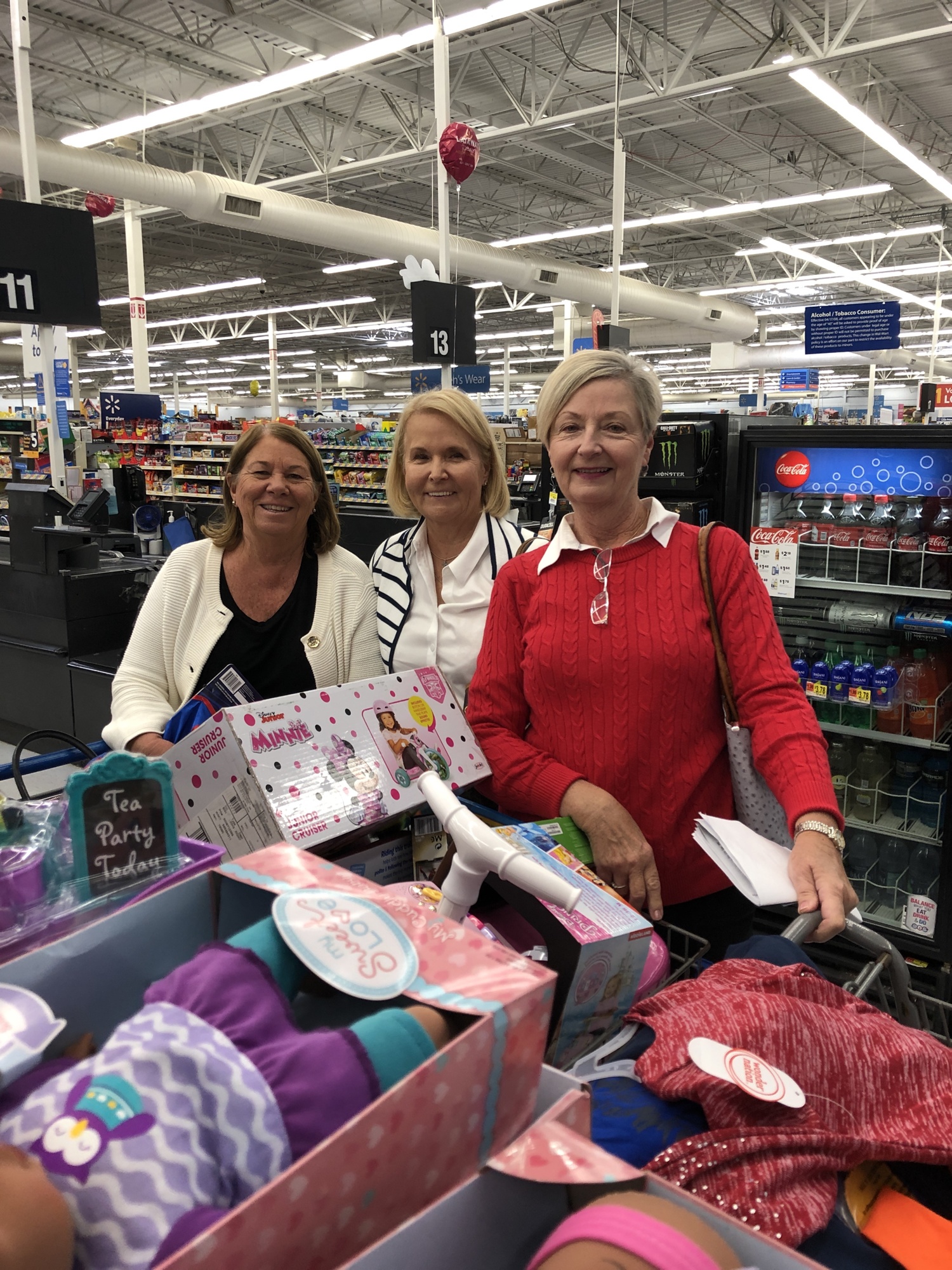 The Longboat Key Garden Club collected $2,400 that went to Children First. Cathy Bishop, Marlene McBrier and Janice Cook shopped for the gifts that were donated. 