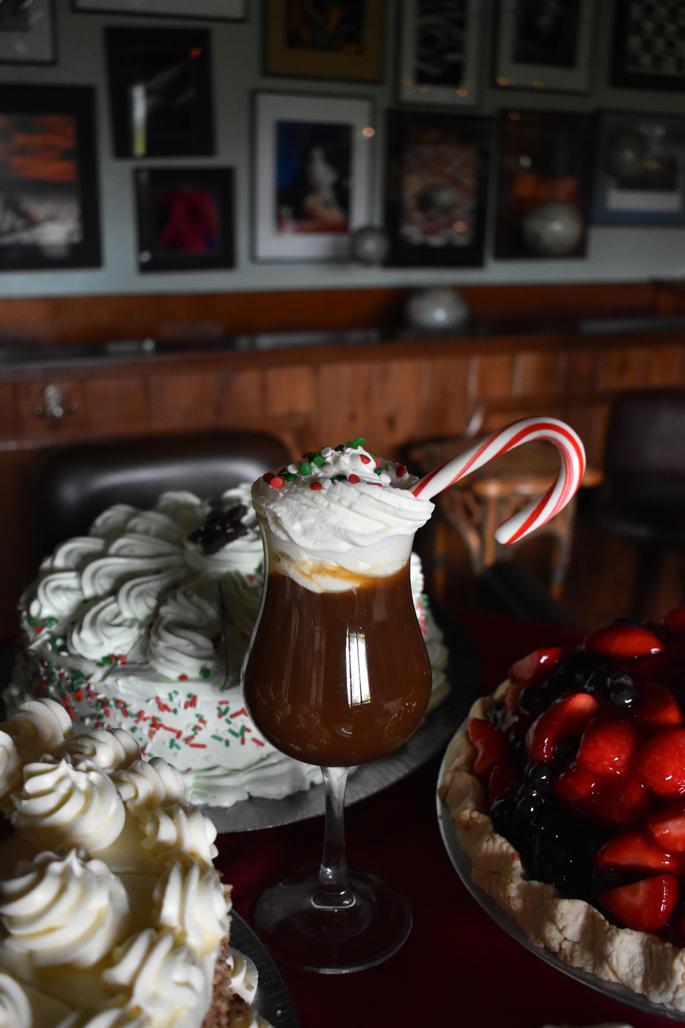 Euphemia Haye has an extensive holiday dessert bar including several pies and a festive chocolate mousse with fresh whipped cream. Photo by Niki Kottmann