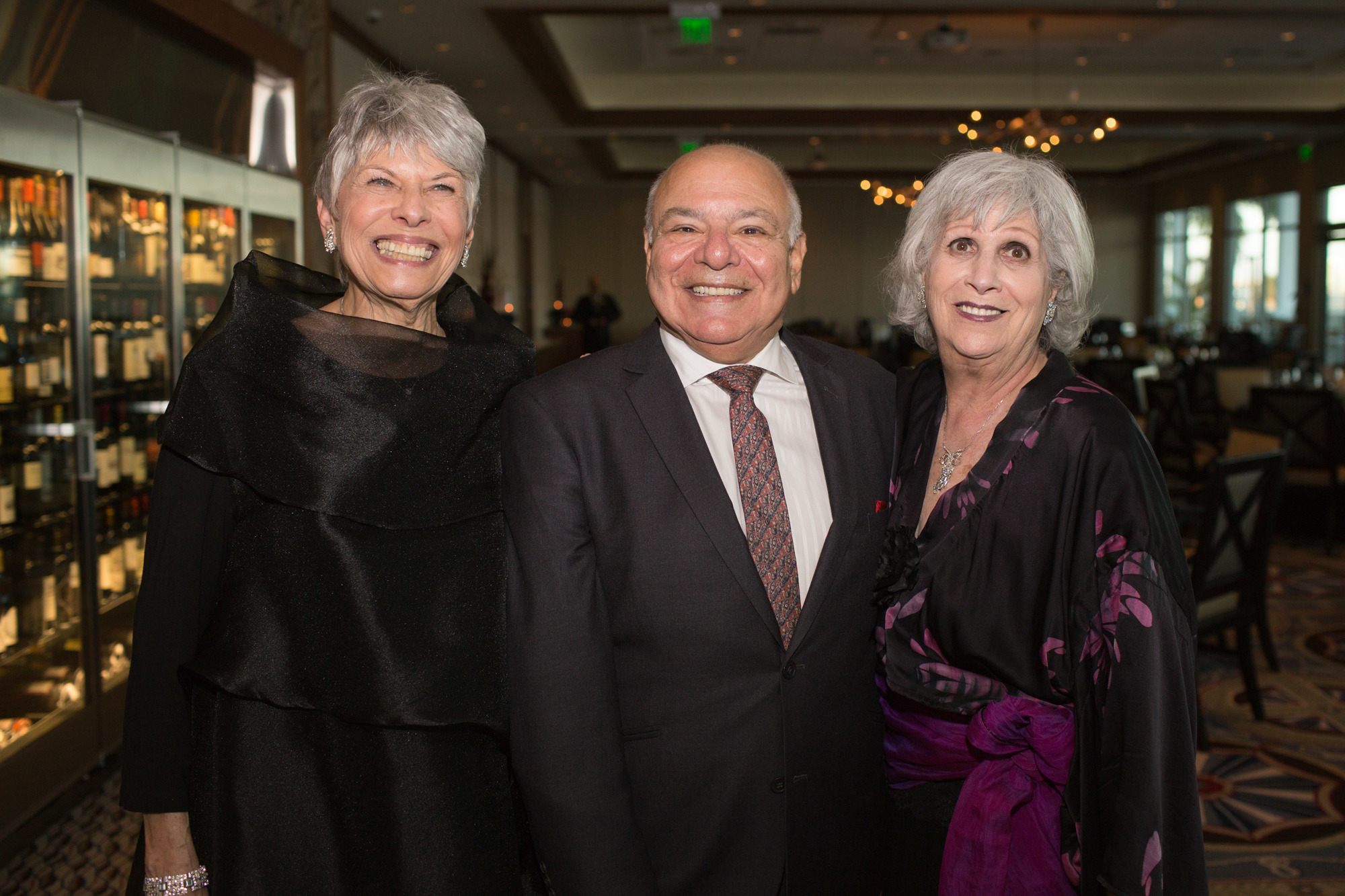 Nancy Cohen, Isaaz Azerad and Sylvia Pastor at the 2018 Temple Beth Israel Gala.