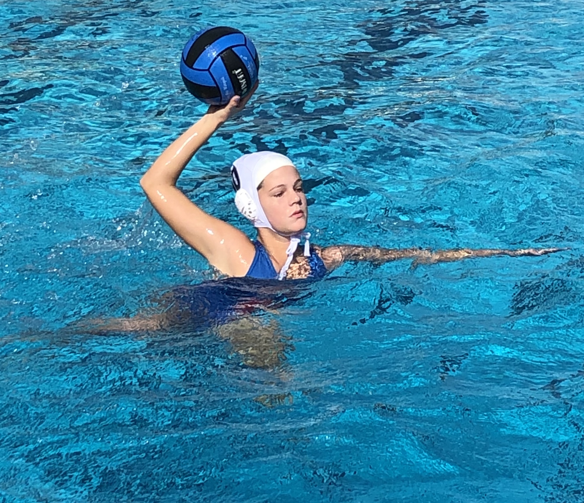 Jamie McHardy takes a shot during a water polo match in Orlando on Jan. 4. Photo courtesy Debbie McHardy.