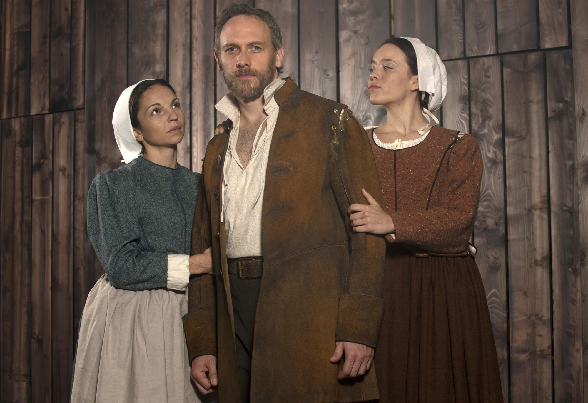 Laura Rook, Coburn Goss, and Amanda Fallon Smith star in Asolo Repertory Theatre’s production of “The Crucible.” Photo by John Revisky