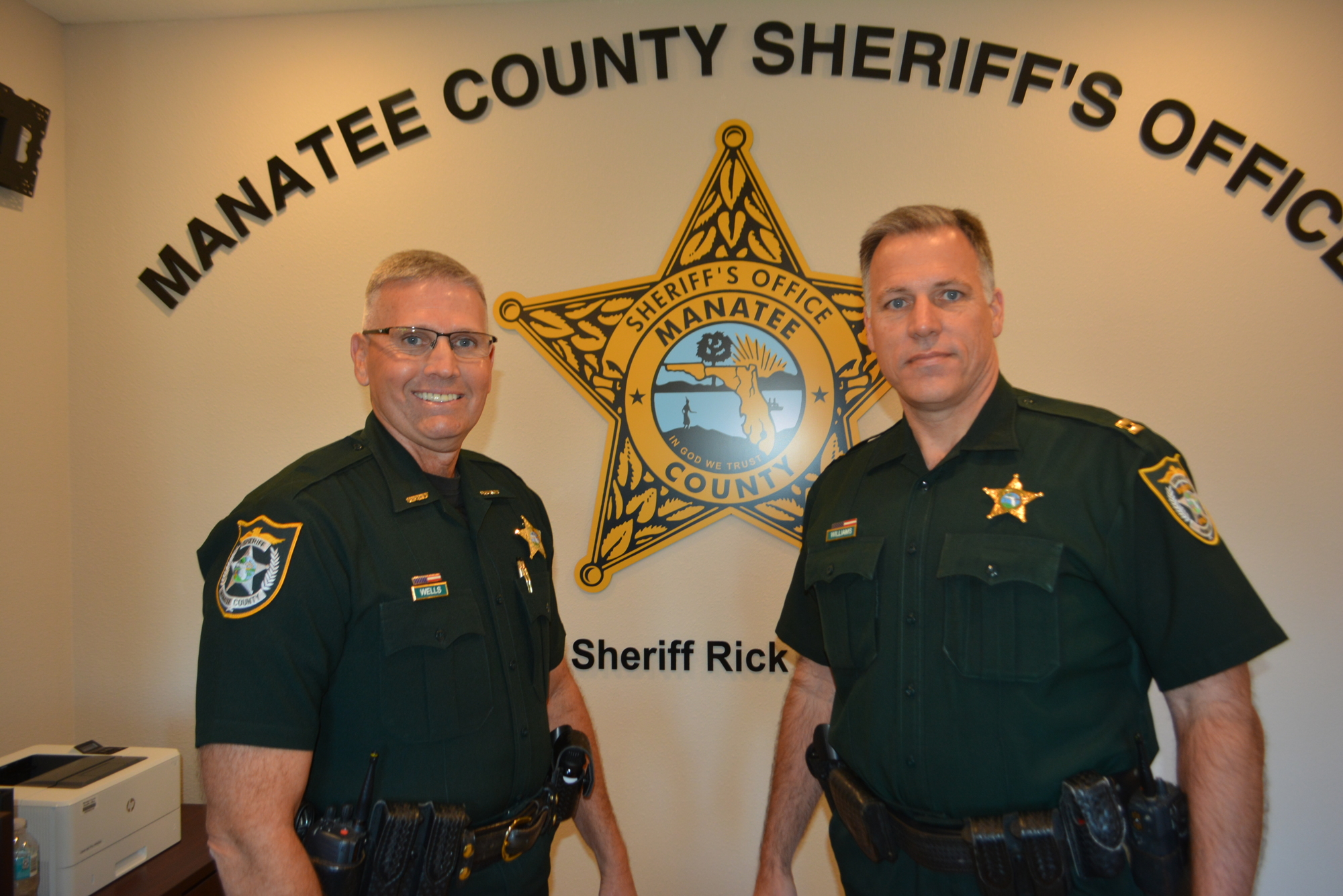 Sheriff Rick Wells and Capt. Tony Williams are thrilled about the new substation in Lakewood Ranch.