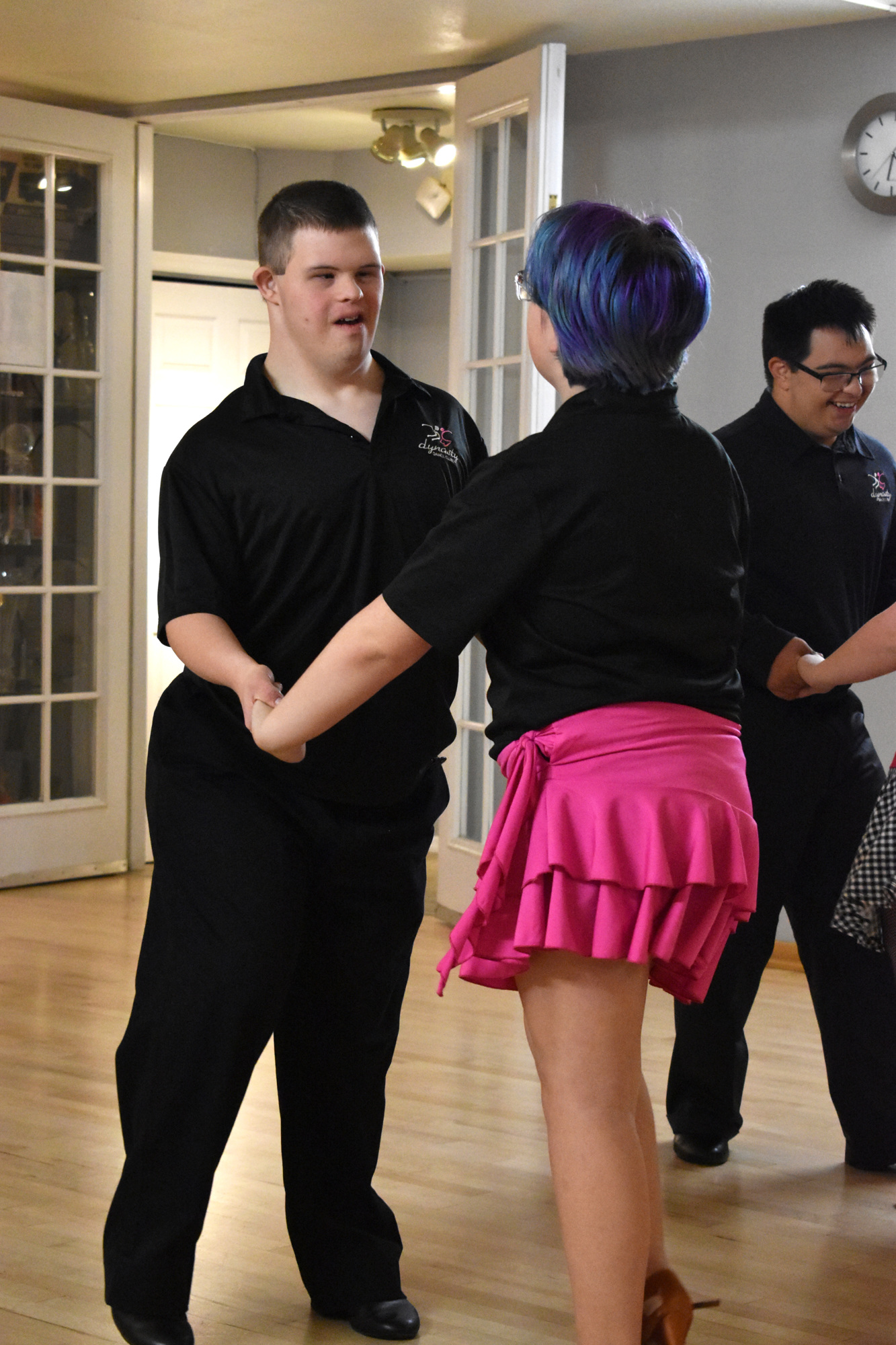 Students Cody and Emily practice their moves during a Monday night class. Photo by Niki Kottmann