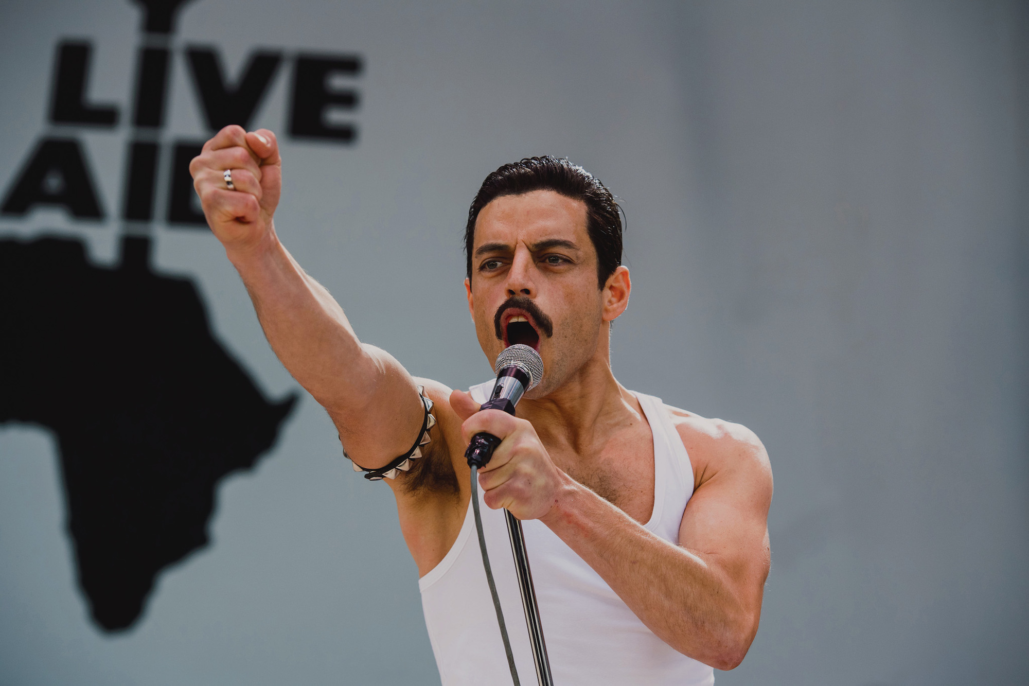 Rami Malek plays Freddie Mercury in 
