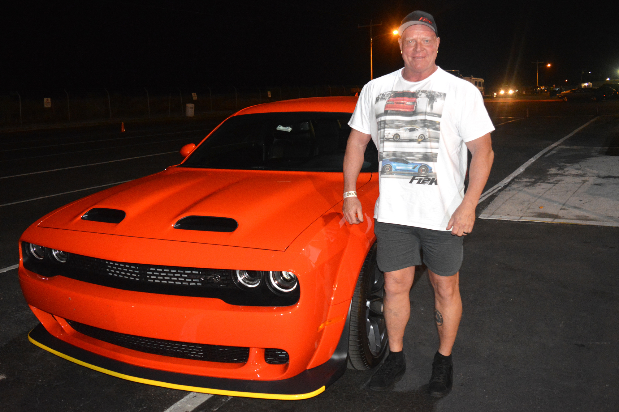 Rusty Kloeber and his prized 2019 Dodge Challenger SRT Hellcat Redeye.