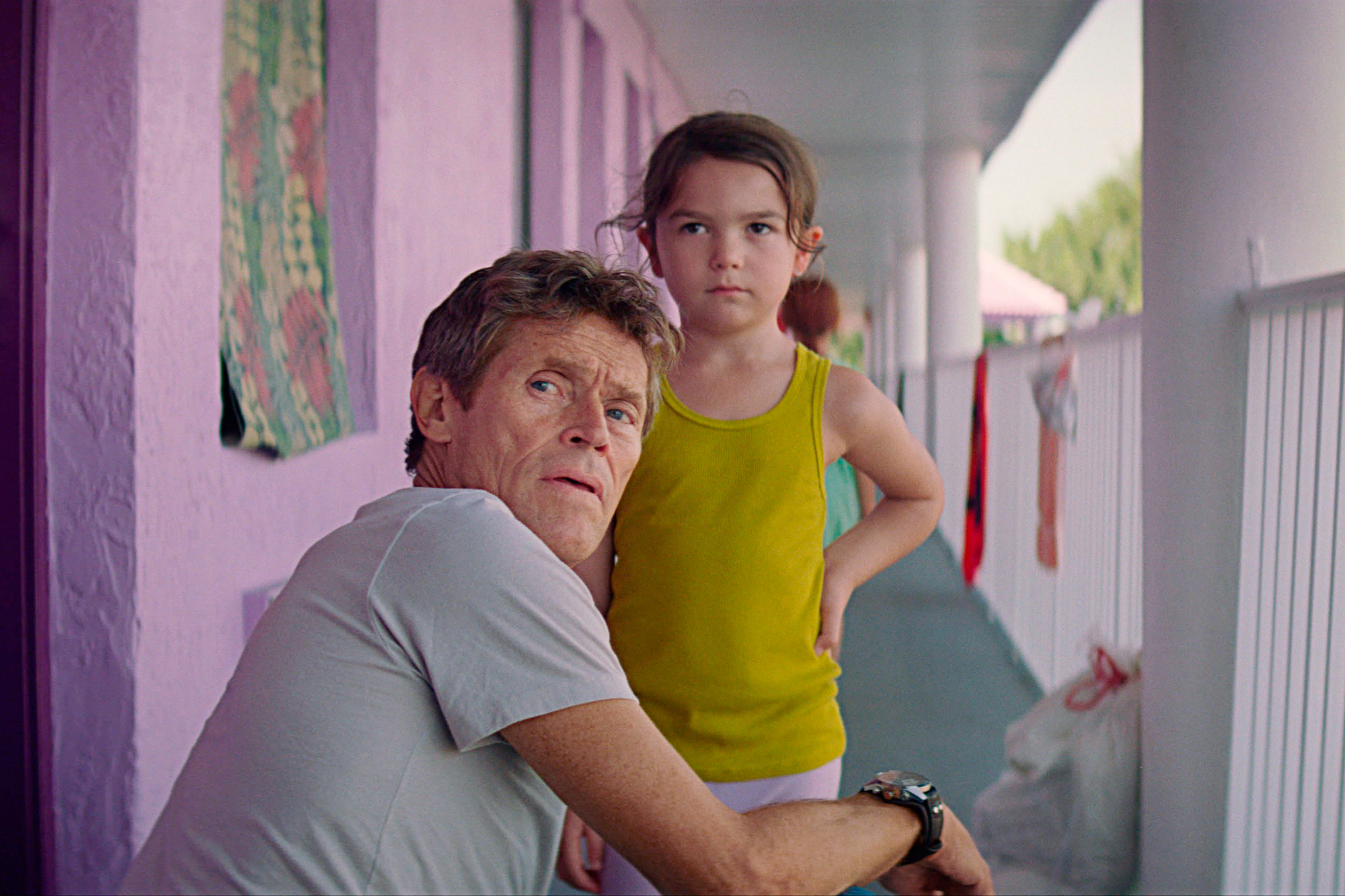 Willem Dafoe and Brooklynn Prince in 