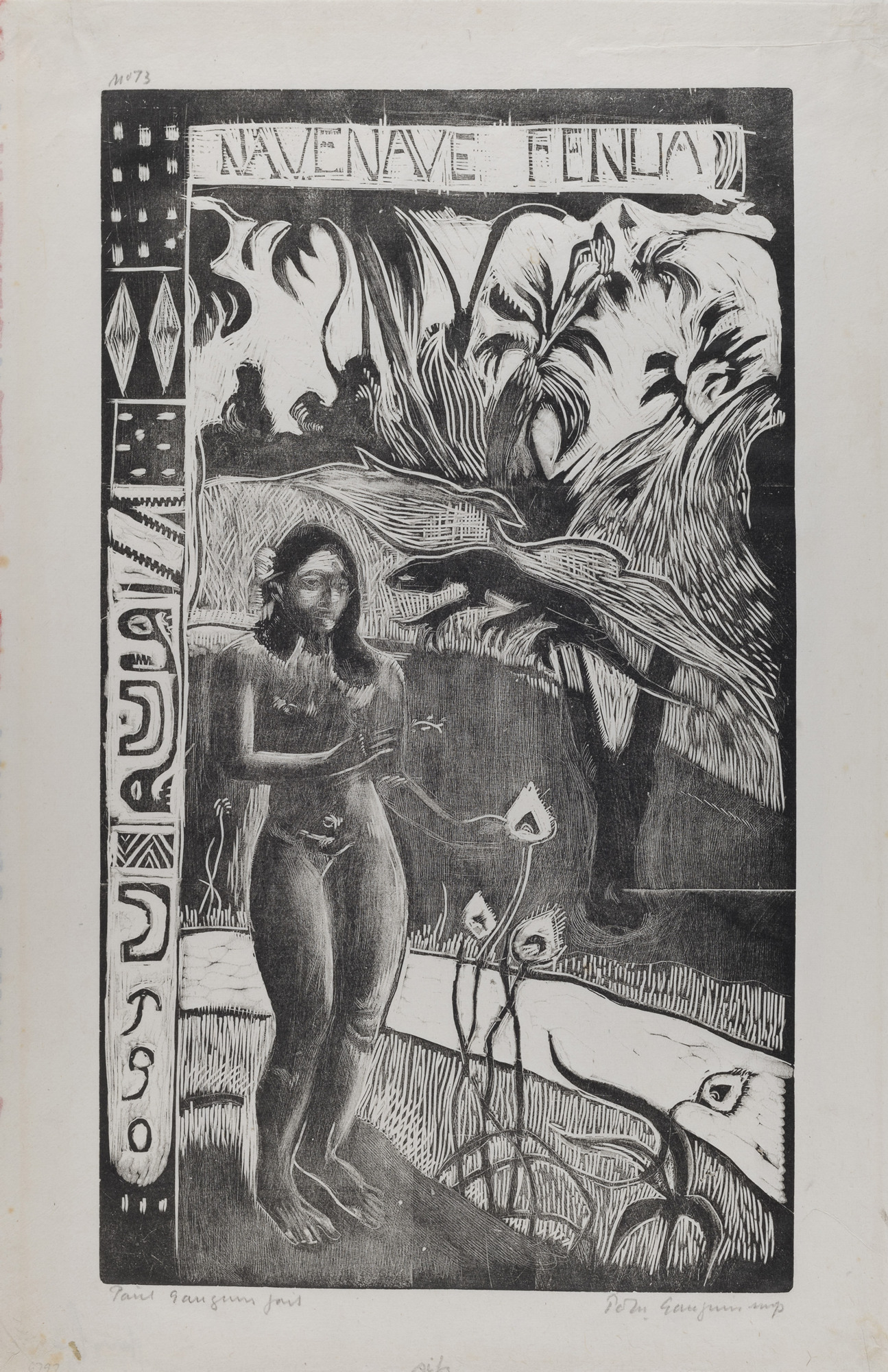 “Nave Nave Fenua” (“Fragrant Isle”) from the suite “Noa Noa” (“Fragrant Scent”) by Paul Gauguin is one of the prints on display. Image courtesy The Israel Museum, Jerusalem, Elie Posner