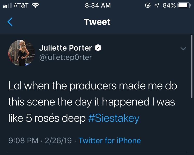 Hmmm, is this a big hint that the show is actually staged like most of us suspect? This was tweeted about eight minutes into the episode  which is when her and Alex meet for the first time since she discovered the girl in her bed.