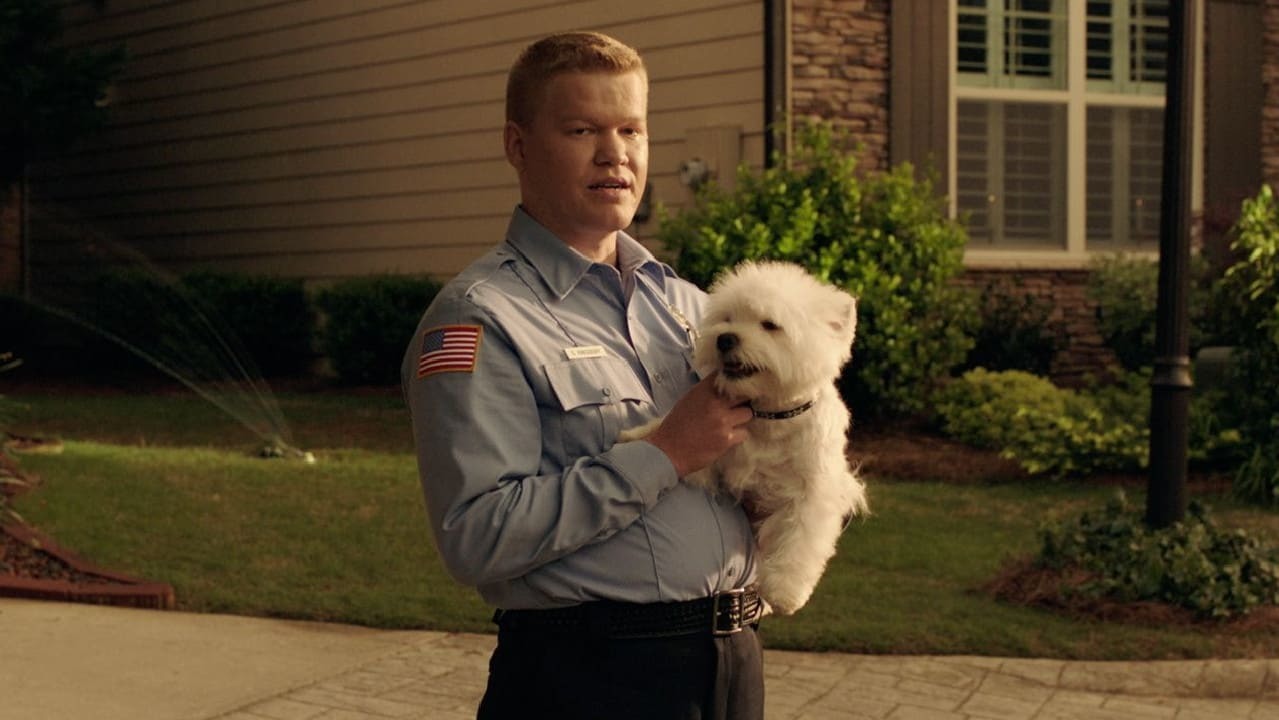 Jesse Plemons and Olivia, the extremely good dog, in 