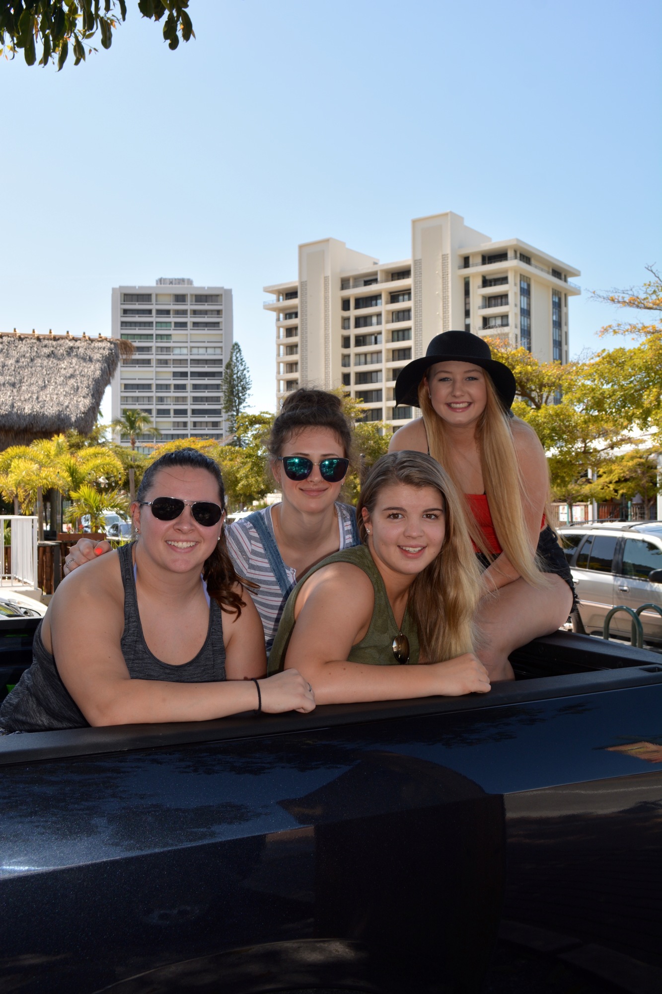 C.J. Tipping, Sydney Pierce, Lexi Palmert and Danica Polson came to Siesta Key from their college in Virginia.
