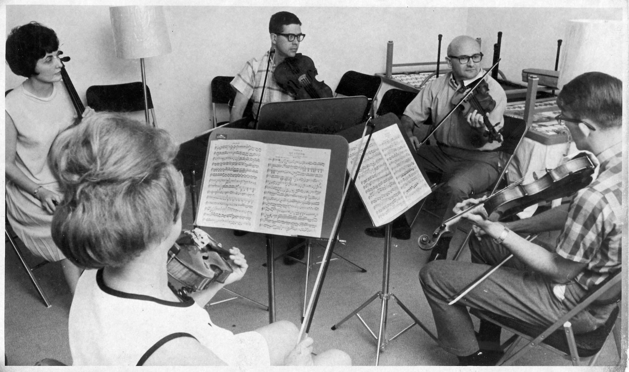 Music Director Paul Wolfe coaches a 1966 Sarasota Orchestra rehearsal. Courtesy photo