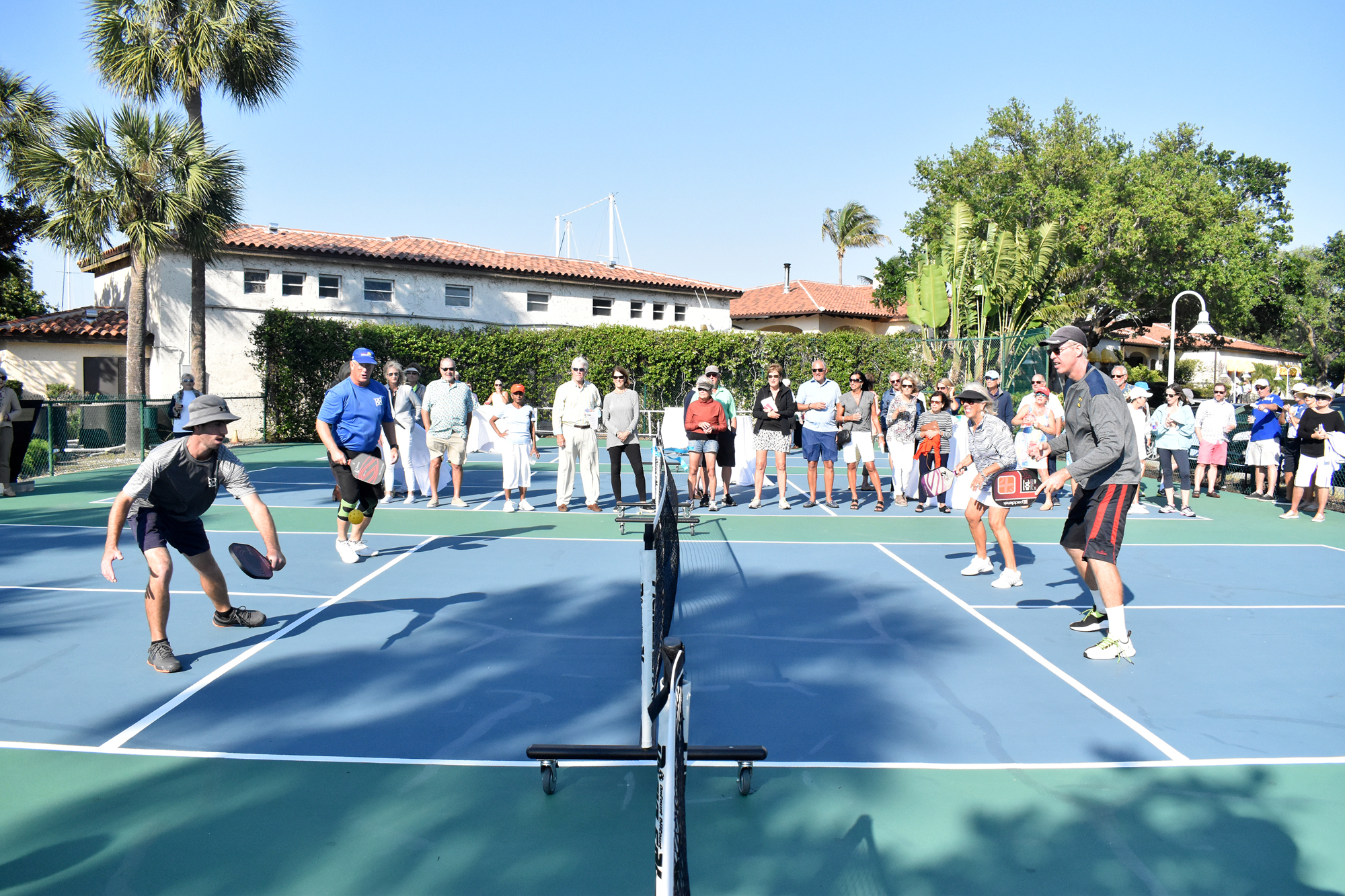 The pickleball courts will be open to club members who can sign up for court times in the marina.