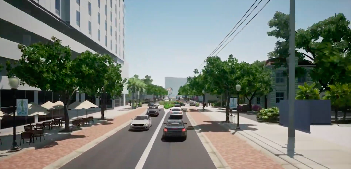 The city has shared a video depicting the flow of traffic on a segment of Fruitville Road that is narrowed to one lane in each direction.