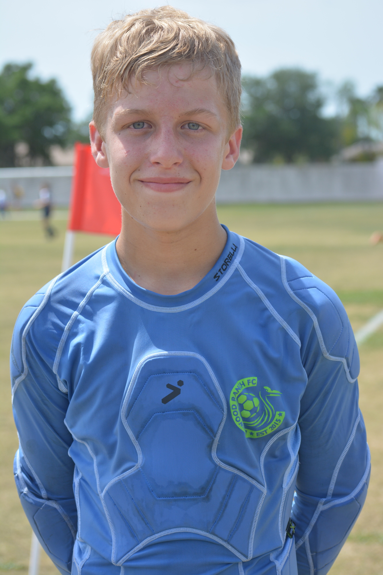 Lakewood Ranch FC's Cranes U12 goalie Christopher Schrum, 11, was strong in net during the 2019 Bradenton Cup.