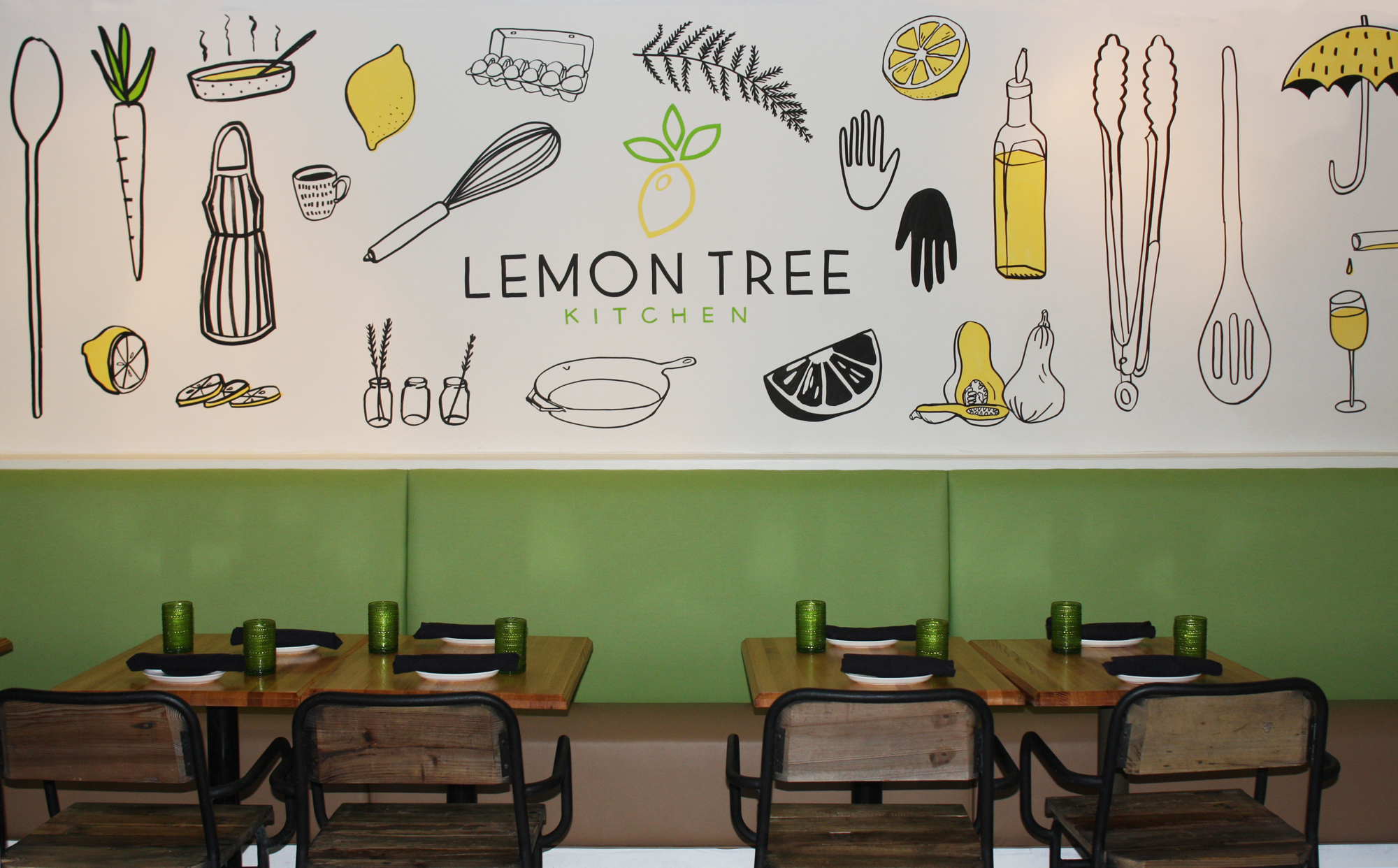 Lemon Tree Kitchen serves lunch, dinner, drinks and coffee in the storefront previously occupied by Louies Modern. Photo by Su Byron