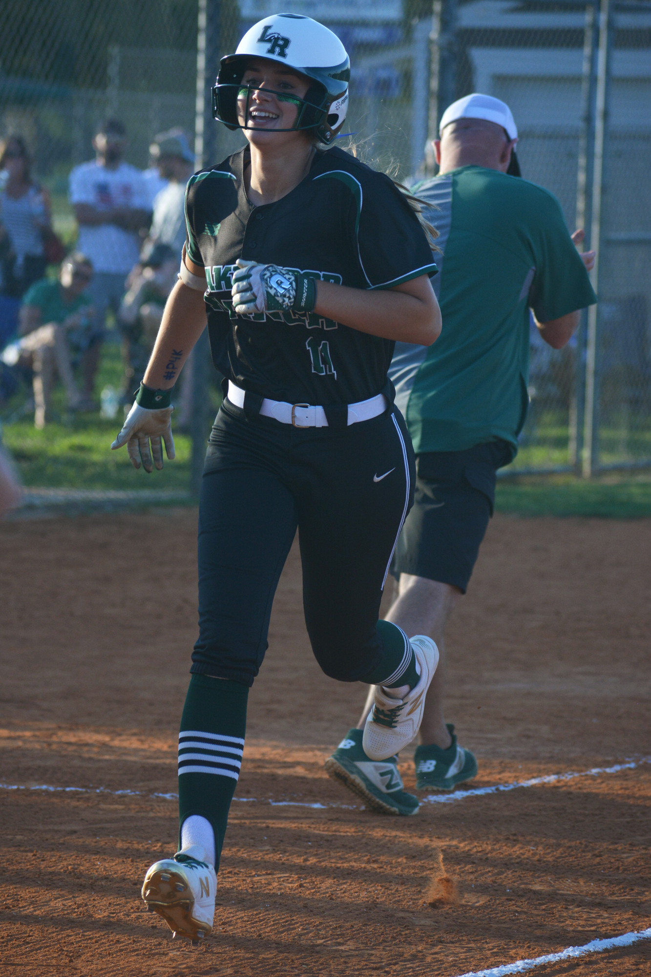 Junior Lakewood Ranch pitcher/outfielder Claire Davidson jogs home after a home run. She is hitting .451 with 13 home runs.
