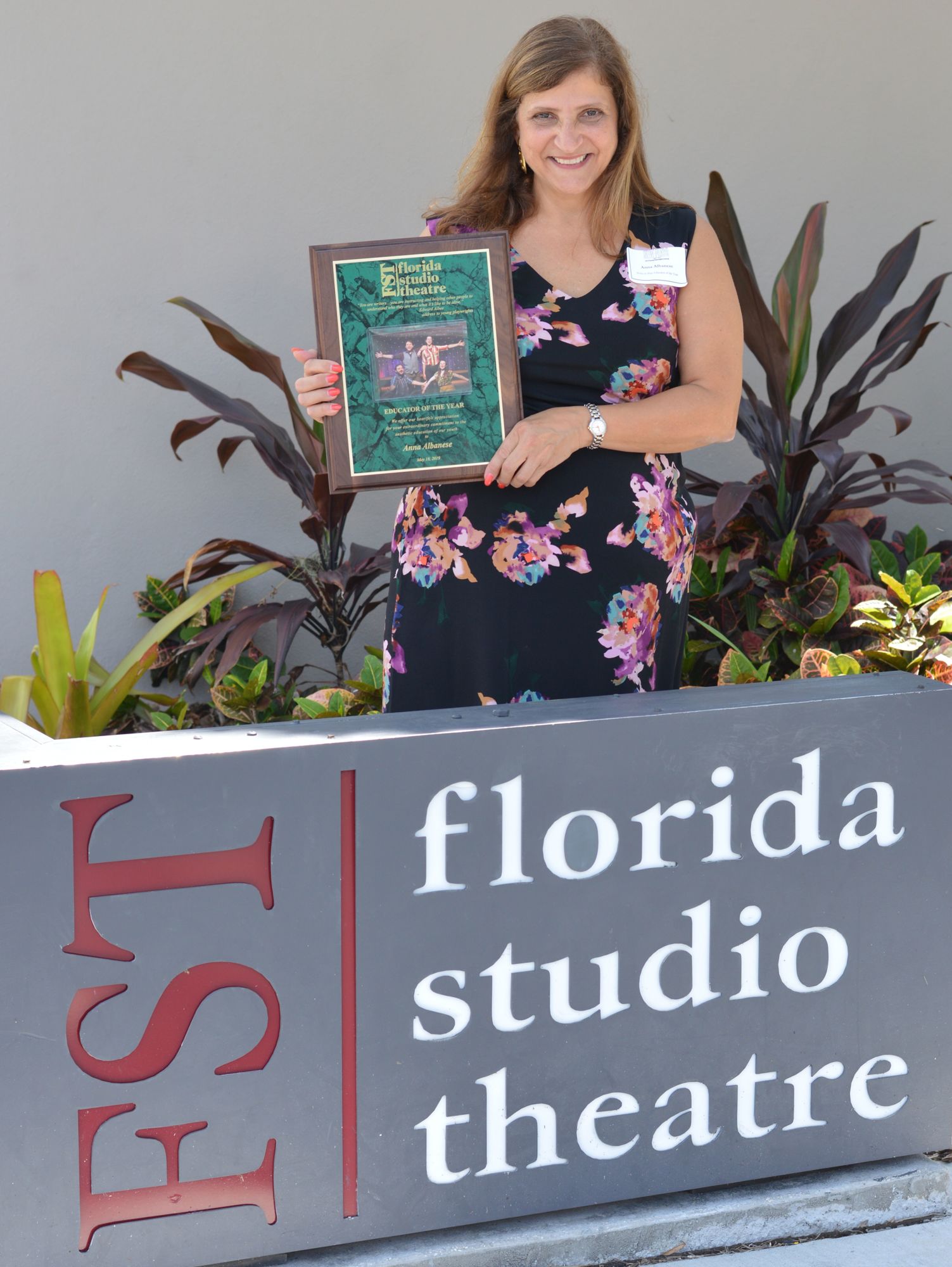 Anna Albanese, the Venice Middle School drama teacher, is Florida Studio Theatre's Educator of the Year.