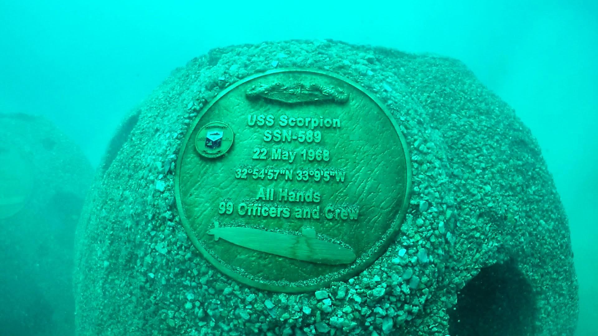 Each memorial features a plaque with the name of a sunken submarine and how many crew members were lost. 