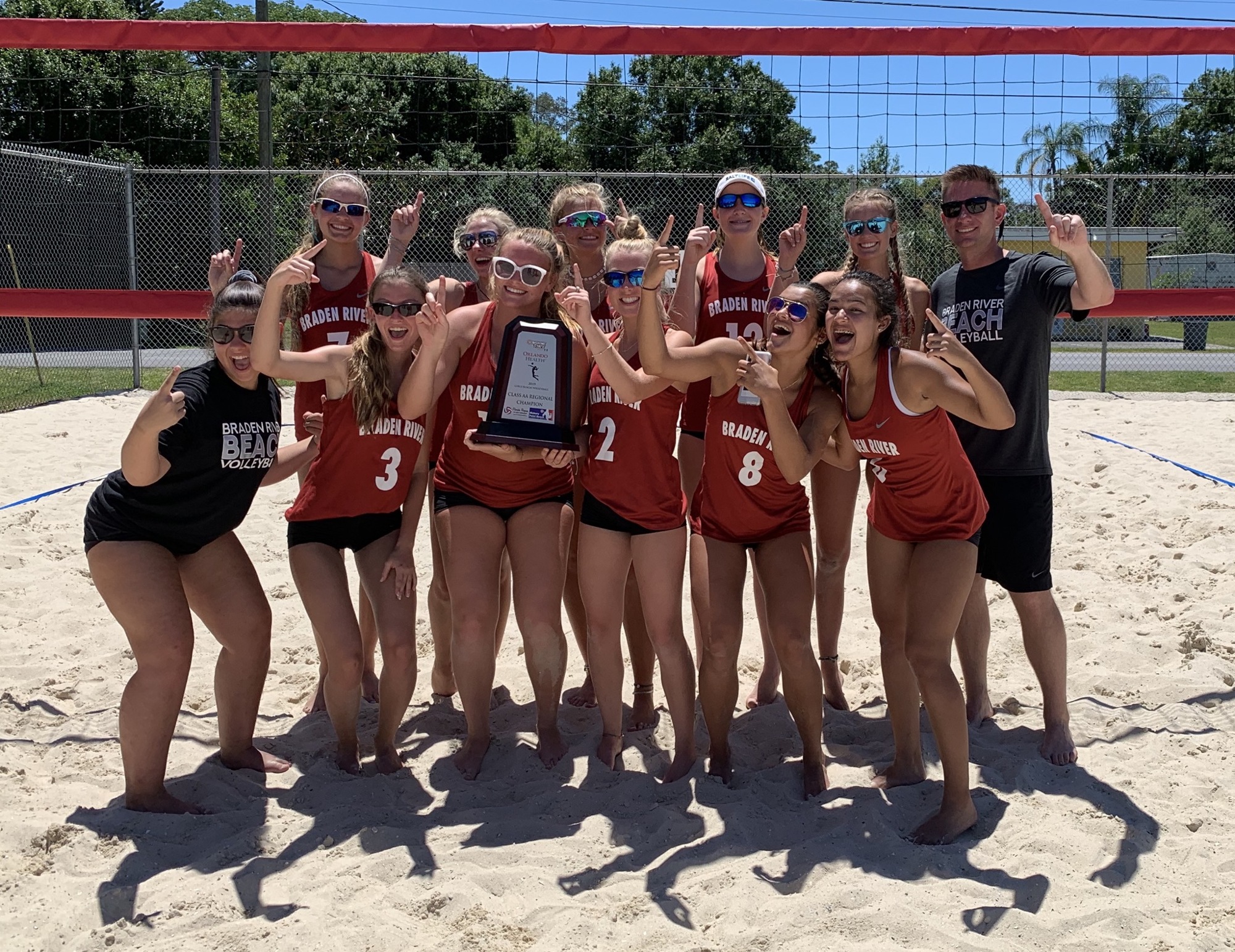 10. The Braden River High beach volleyball team won its regional championship for the second year in a row, and finished third at the state tournament.