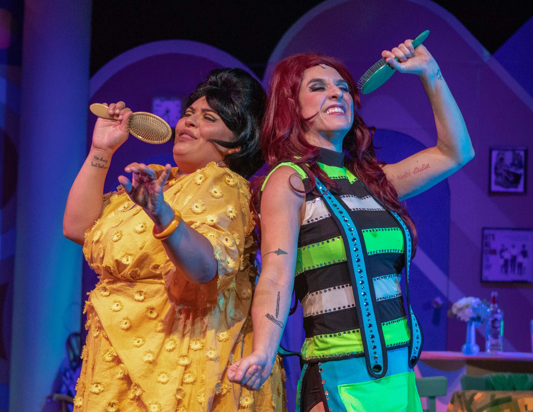 Noelia Altamirano and Amanda Heisey perform in “Shout! The Mod Musical.