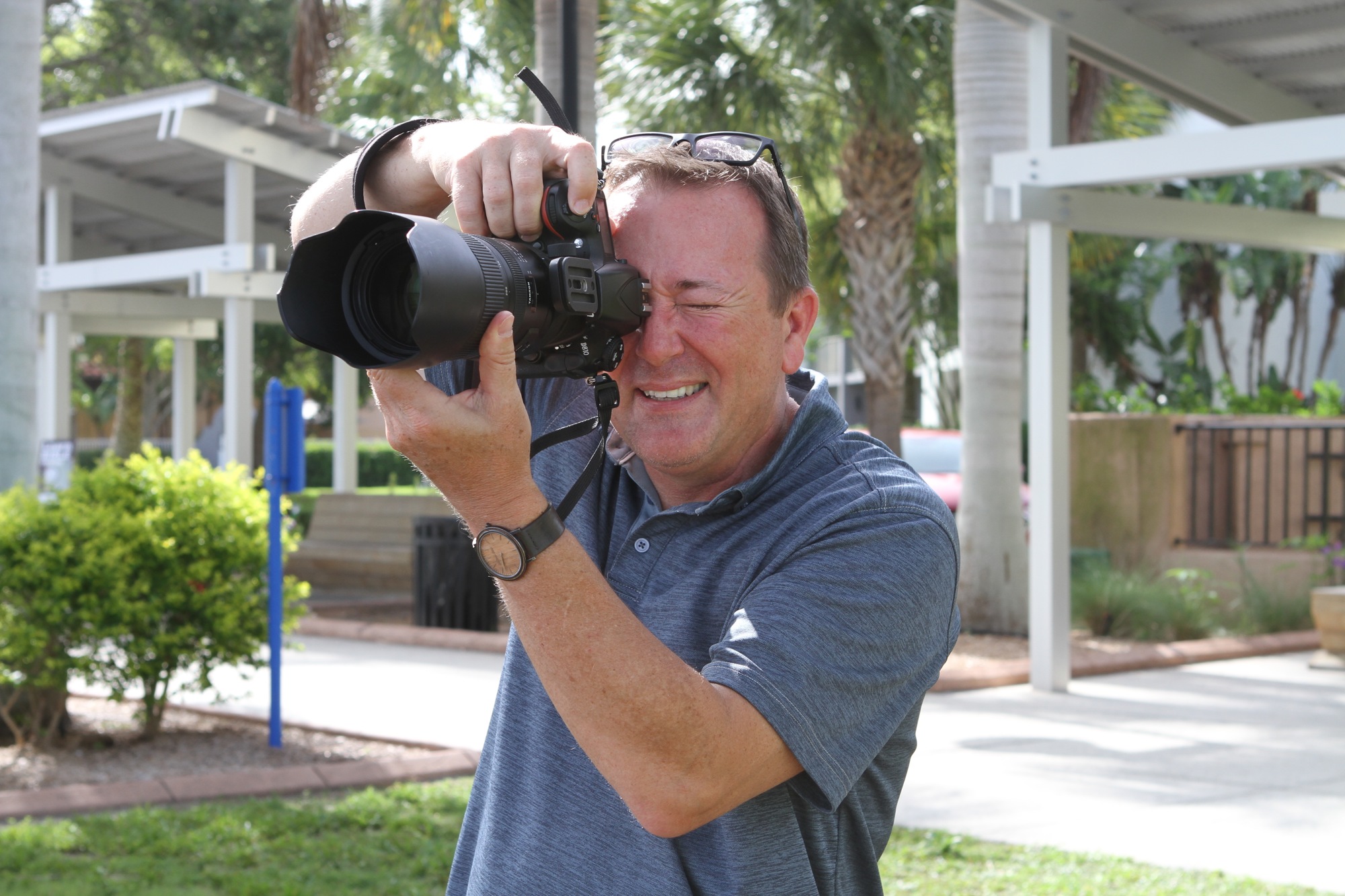 Acker deeply treasures his responsibility as a photographer. Photo by Harry Sayer.
