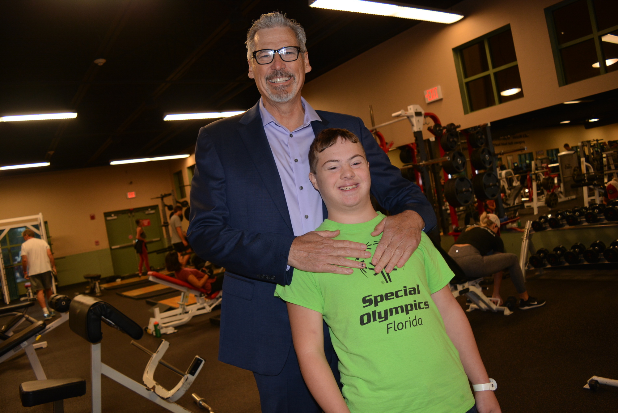 Manatee County YMCA President and CEO Sean Allison, with his son Nate,