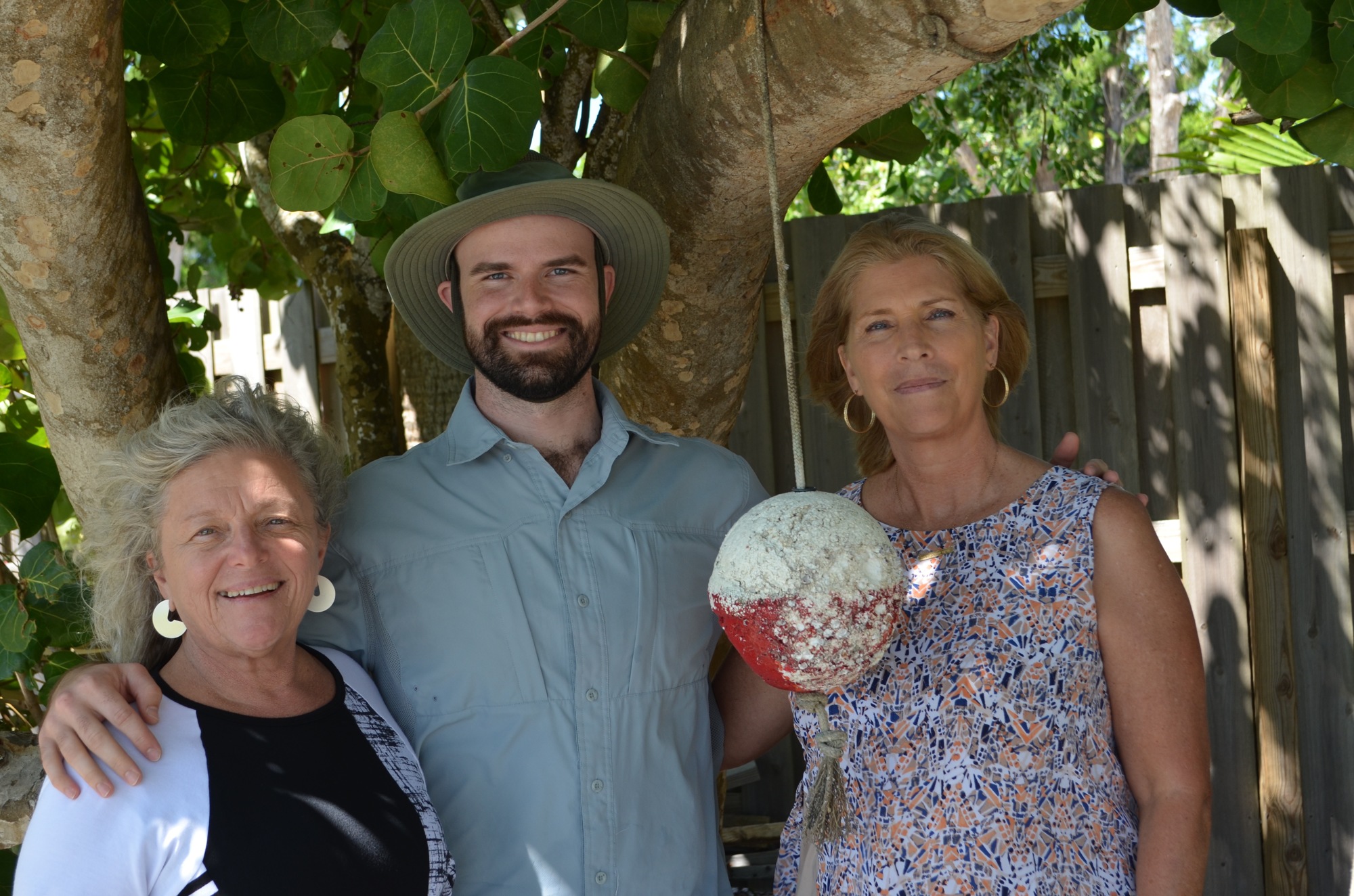 Executive producer Chucha Barber, cinematographer/editor Josh McLawhron and associate producer Hope Childree were in Longboat Key on Saturday filming local interviews.