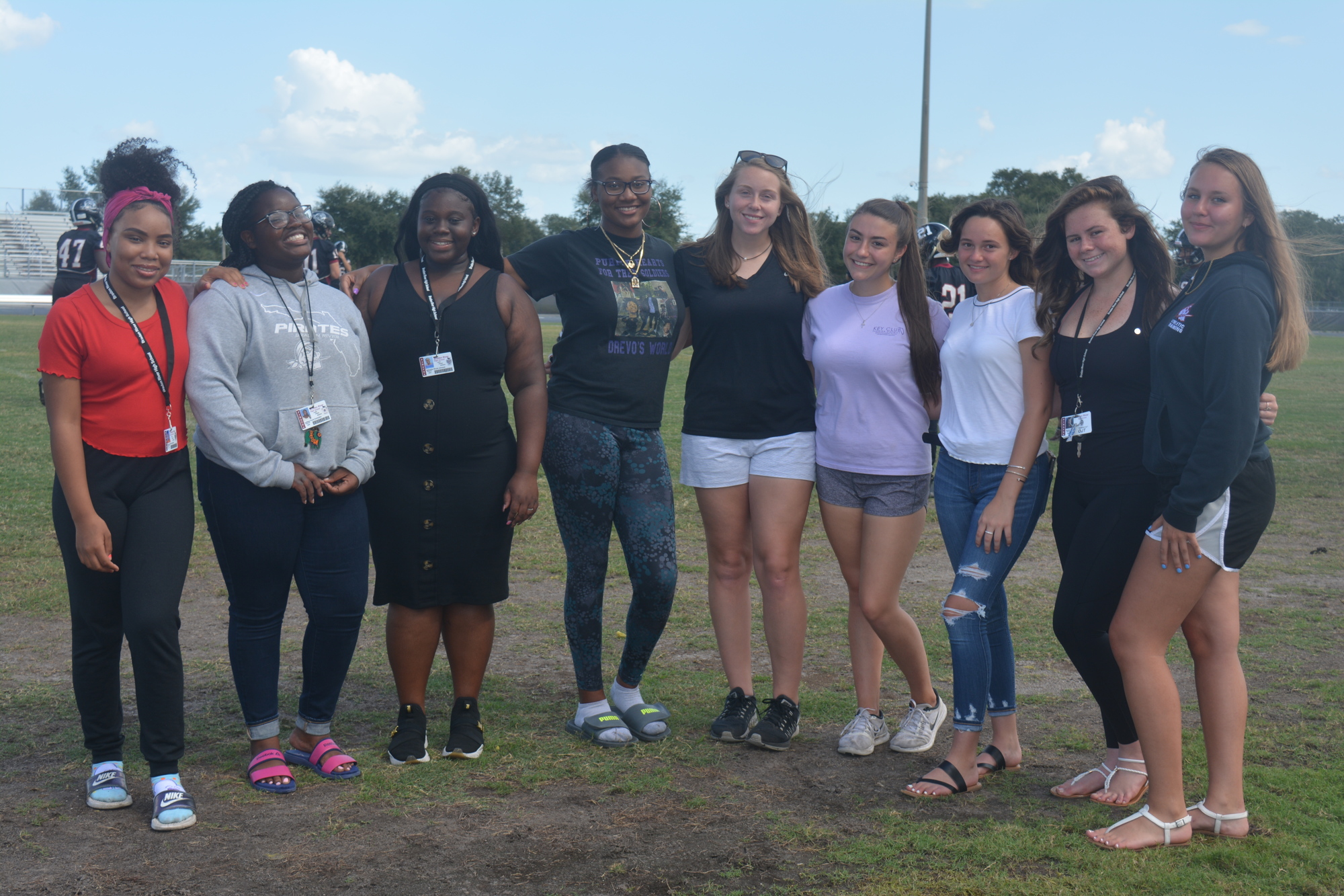 Mikayla Owen (middle) and the Braden River student trainers have a big responsibility.