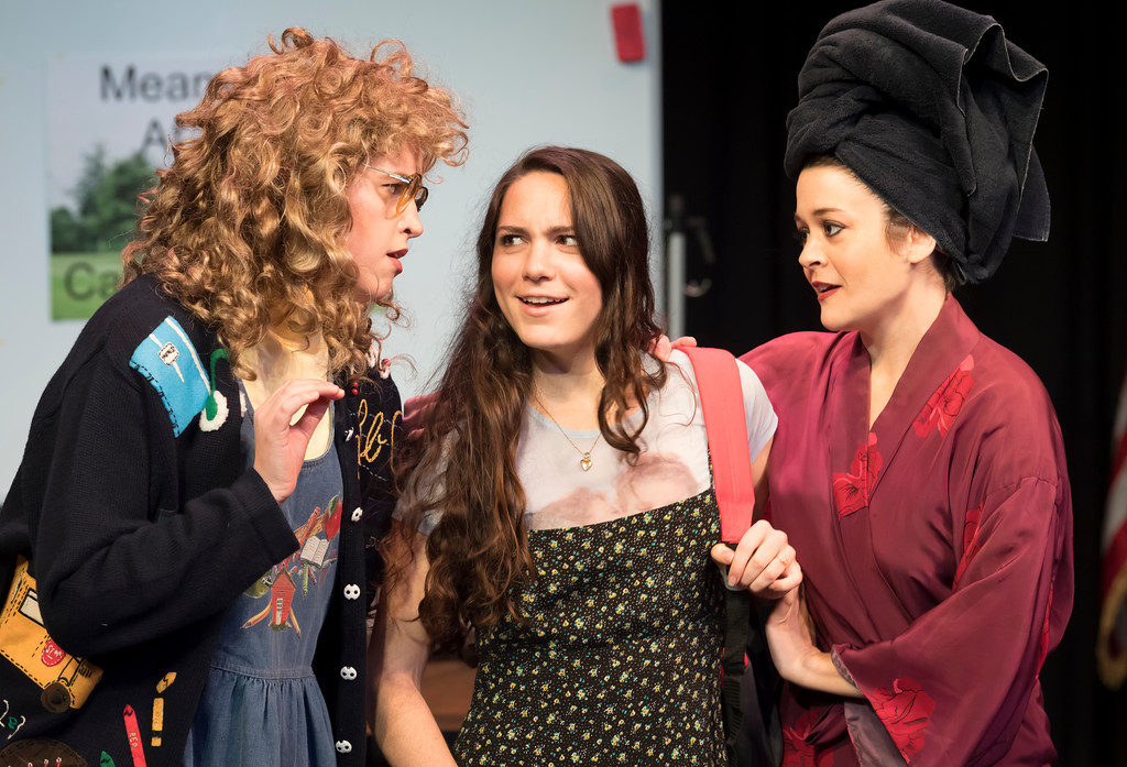 Alex Pelletier, Jillian Cicalese and Carla Corvo are Nurse, Juliet and Lady Capulet, respectively. Courtesy photo.
