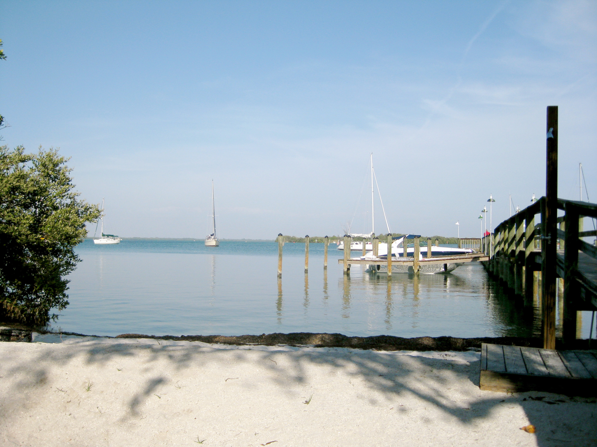 Mar Vista’s dock looks out into Sarasota Bay. Courtesy photo.