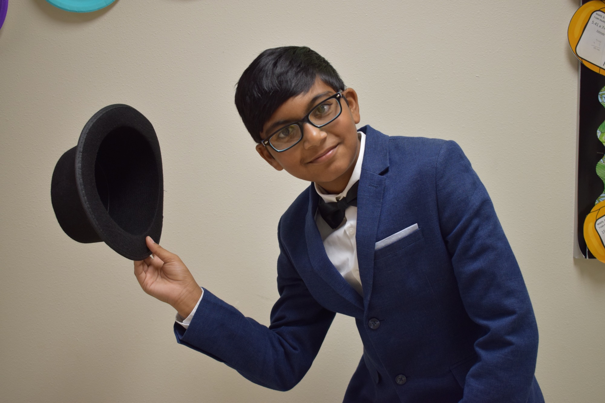Aayan Malik became Abraham Lincoln. The two have a love for books.