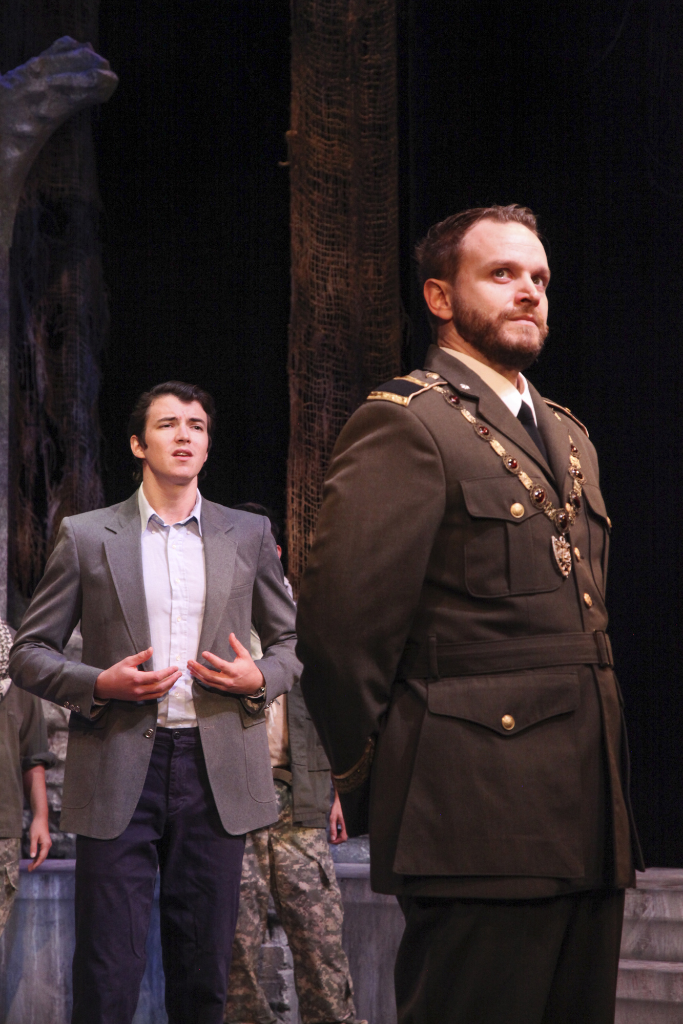 Liam O’Brien portrays Haemon, and Christopher Hayhurst is King Creon.