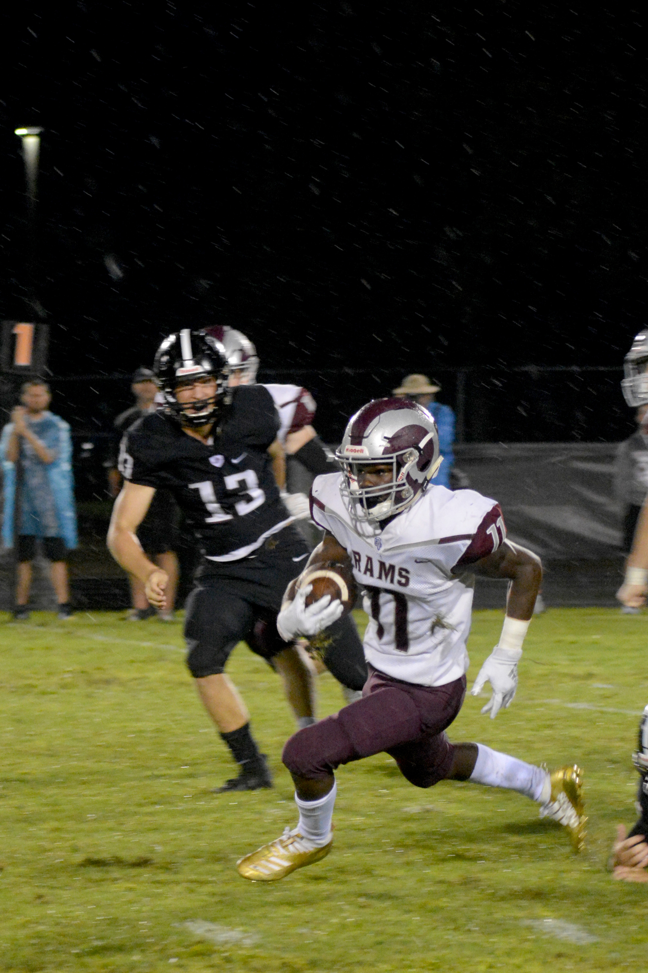 Riverview junior wideout Omari Hayes is a weapon for the Rams on the outside.